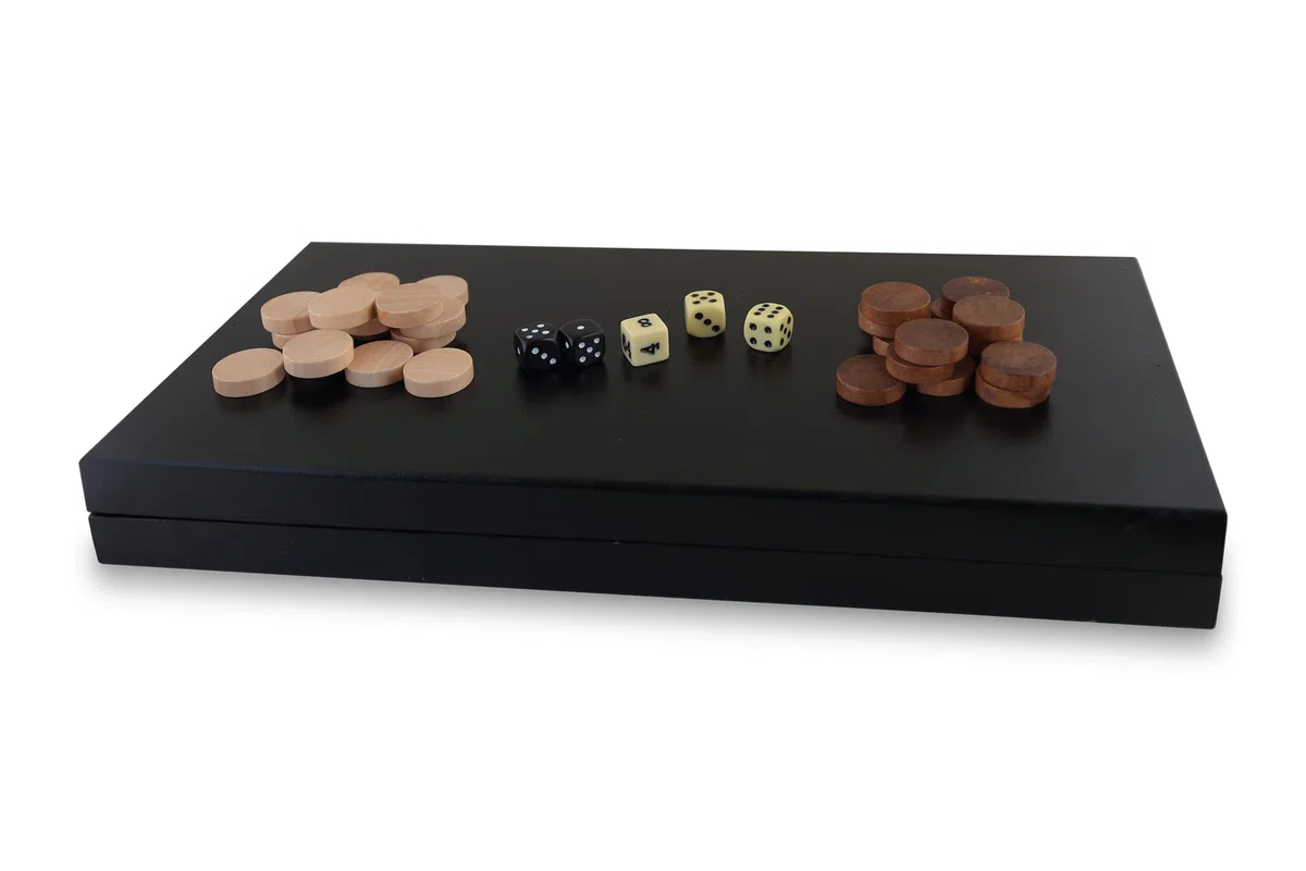 Aquamarine Games - Backgammon Black Series, nero, NO-Value (Compudid CP033)