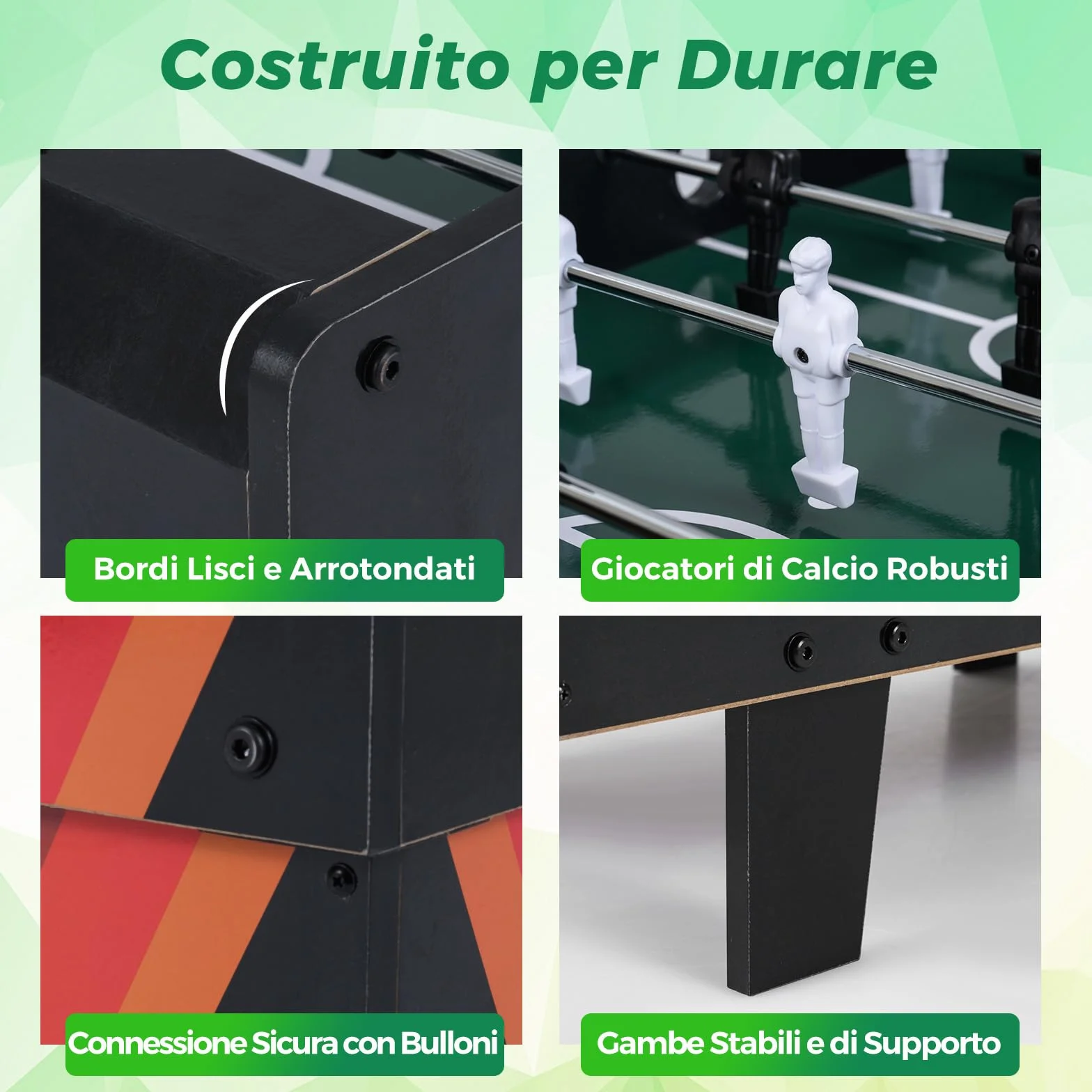 COSTWAY Tavolo Multigioco, Gioco Multifunzione 4 in 1-Calcio Balilla, Tavolo da Biliardo, Ping Pong, Air Hockey, Calcetto Multigioco per Adulti e Bambini, Casa Feste Bar (Nero)