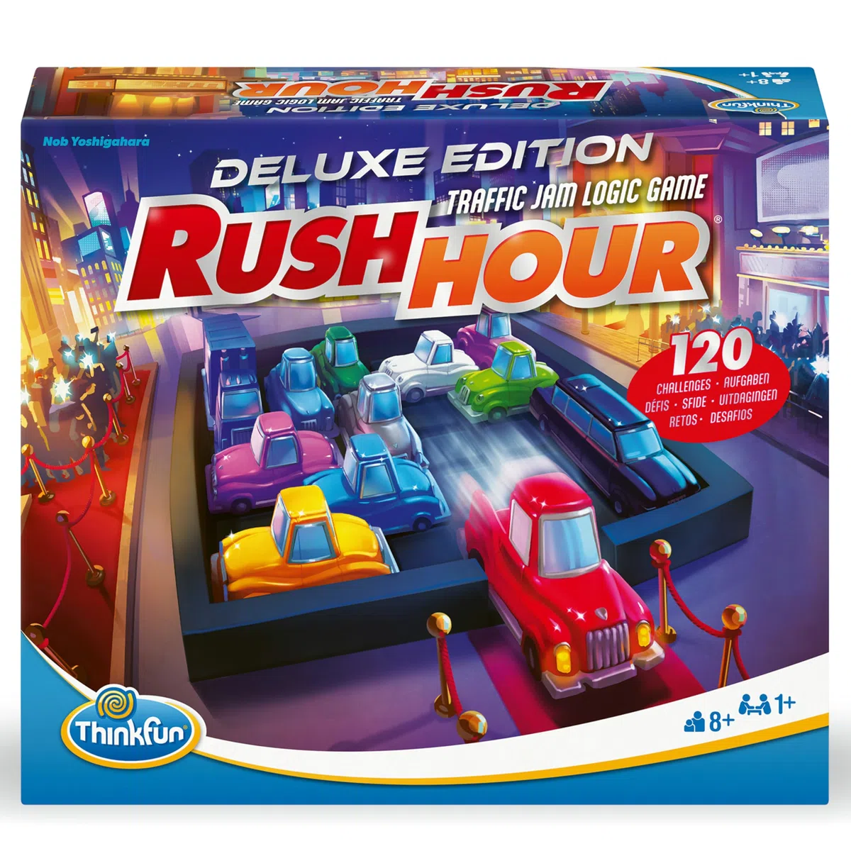 ThinkFun - Rush Hour Gioco Deluxe | Giochi Da Tavolo per Bambini 120 Sfide | Bambino e Bambina 8 Anni Idee Regalo | Giochi Bambini 8 Anni | Rush Hour Versione Italiana | Idee Regalo