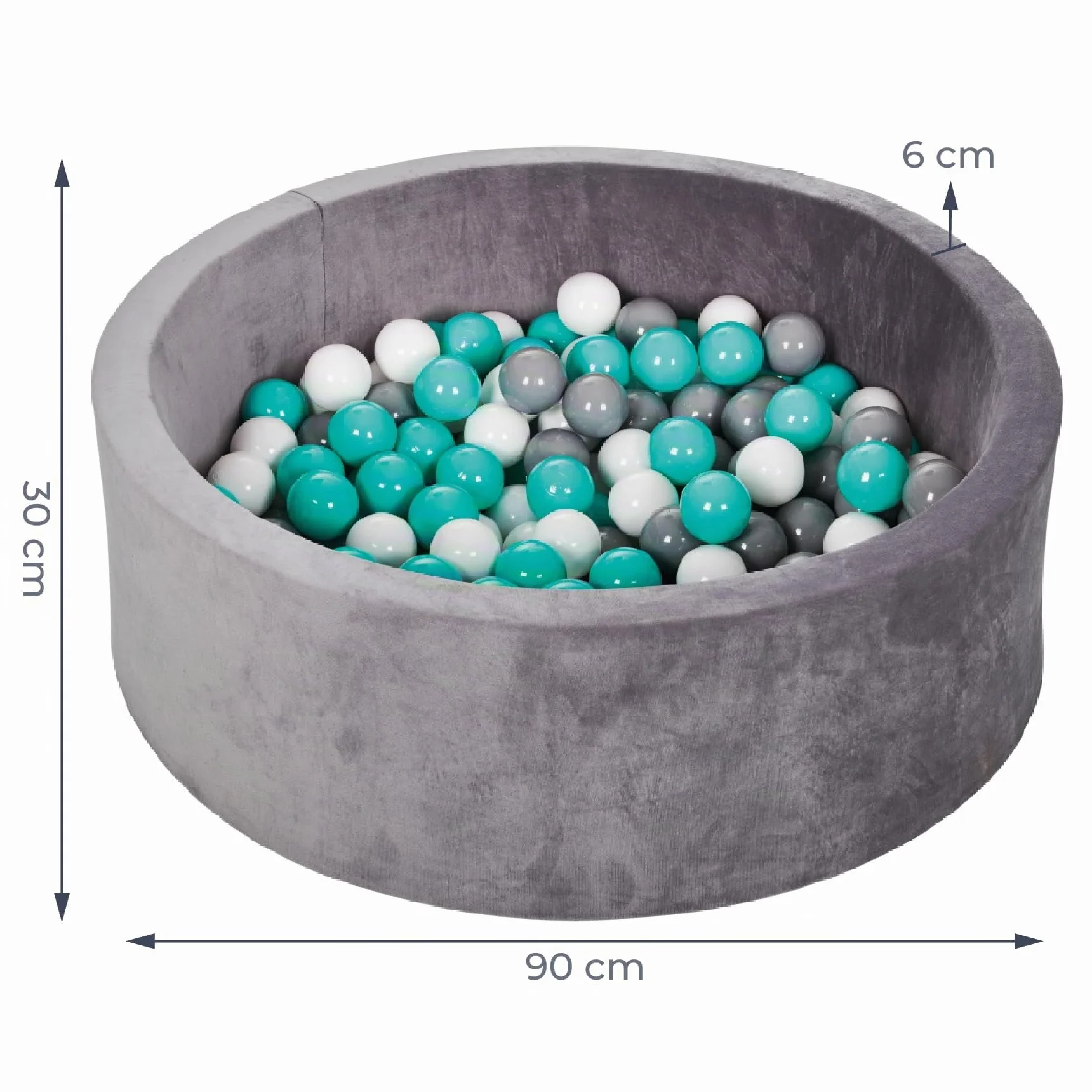 MS BabyWorld – Piscina di Palline Morbida +100 Palline | Piscina con Palline Morbida e Sicura | Parco Giochi Sensoriale per Neonati | Confortevole | Uso Interno