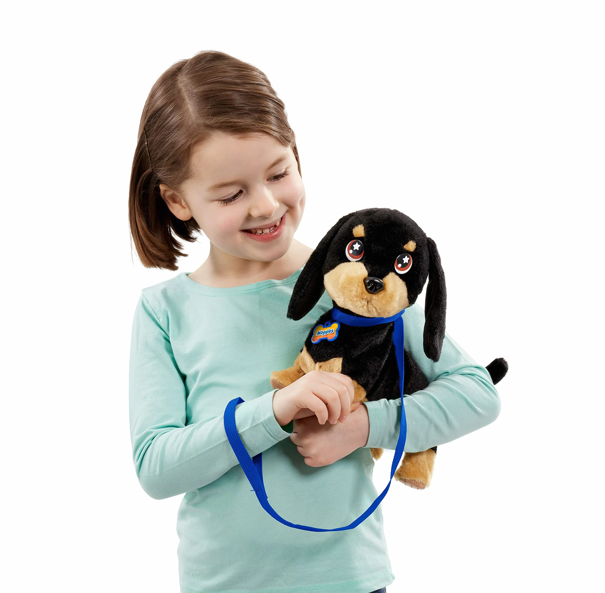 Animagic Waggles, Peluche Cane Bassotto Interattivo Dai 2 Anni in Su, Cane Giocattolo Che Cammina e Abbaia, Il Vostro Nuovo Amico Animale che Va Ovunque con Voi
