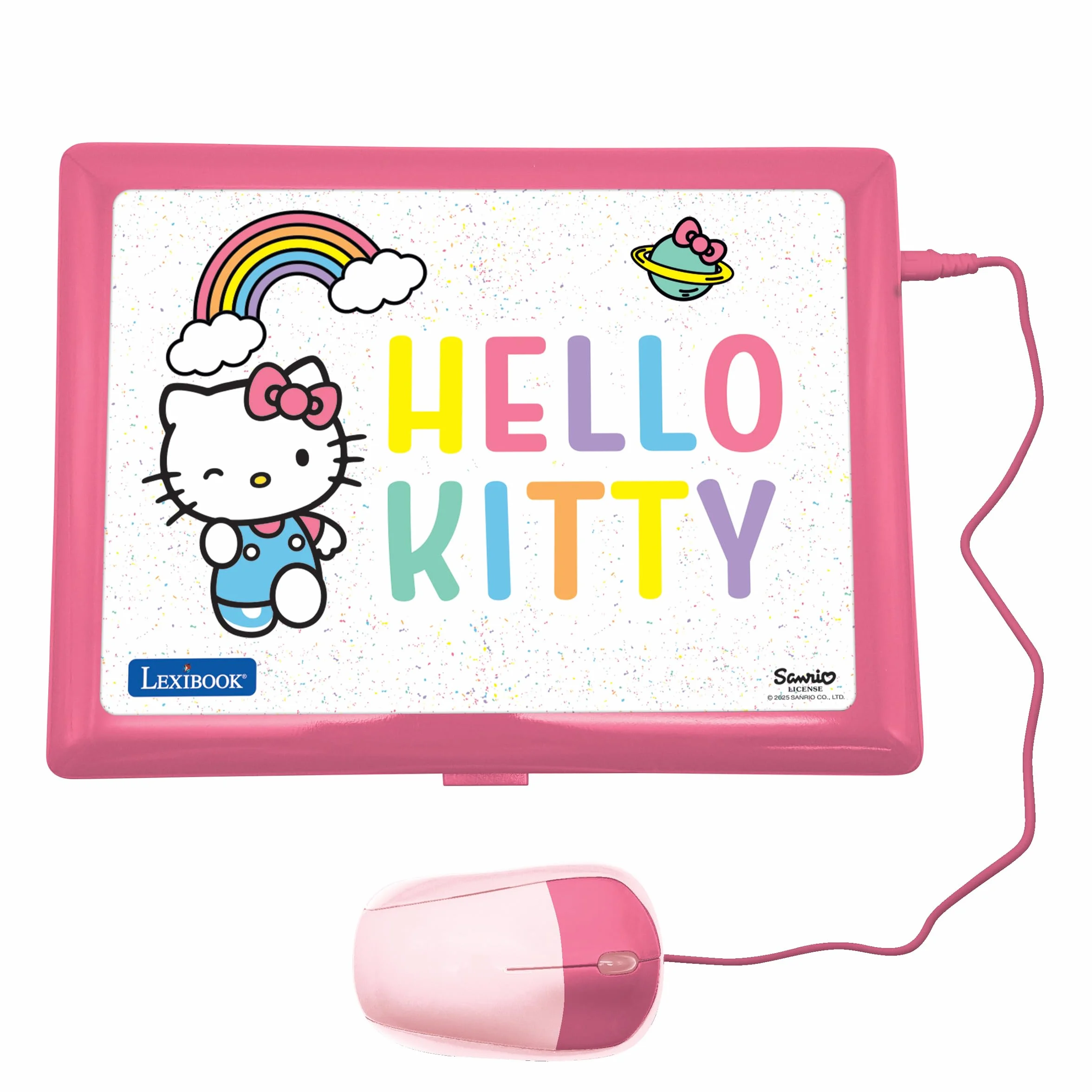 Lexibook, Hello Kitty, Laptop Educativo Bilingue Inglese/Italiano, 164 attività: Lingua, Scrittura, Matematica, Logica, Musica e Giochi, per Bambini e Bambine, JC598HKi5