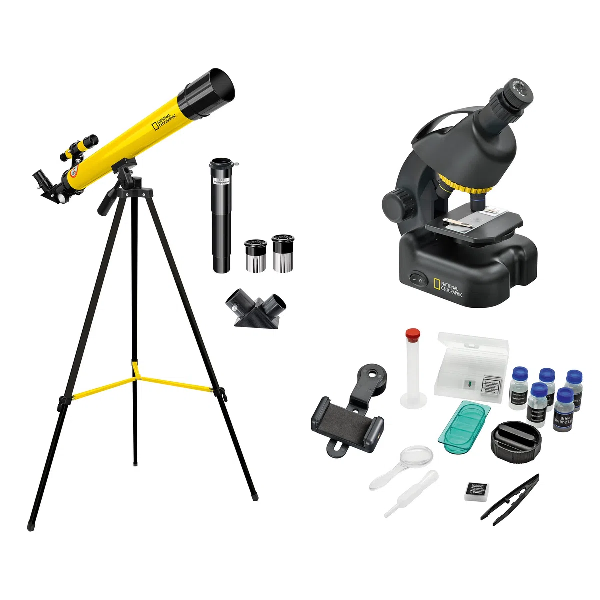 National Geographic Set telescopico e microscopio per bambini e principianti con numerosi accessori