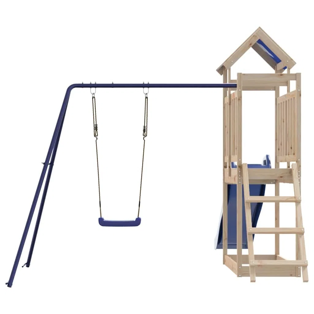 vidaXL Set da Gioco da Esterno in Legno Massello di Pino con Scivolo