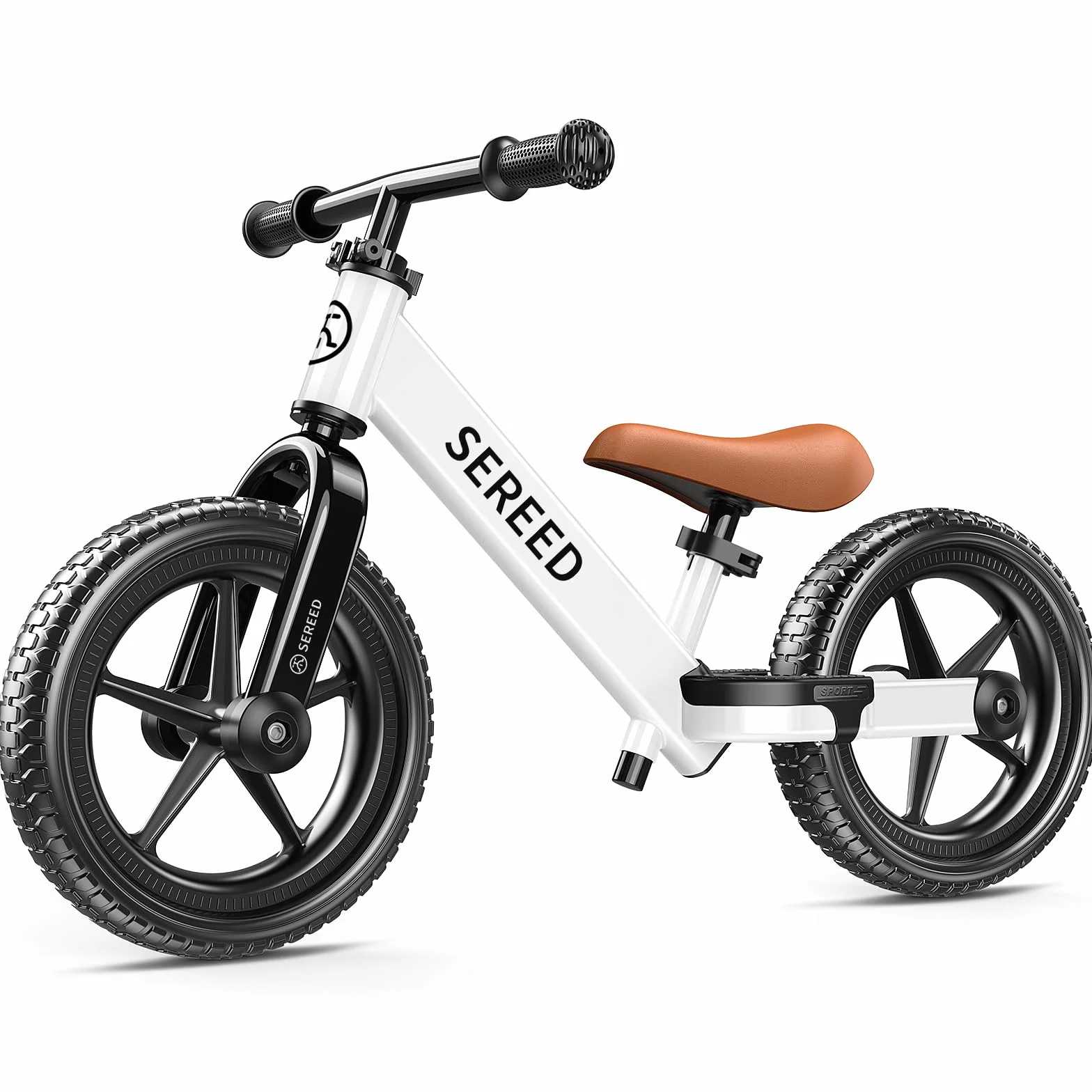 SEREED Bicicletta Senza Pedali, Bicicletta da 2 Anni Giocattolo per Bambini per 2-5 Anni, Regolazione Senza Attrezzi, Regalo per 2-3 Ragazze, Cartello Personalizzato con 3 Adesivi