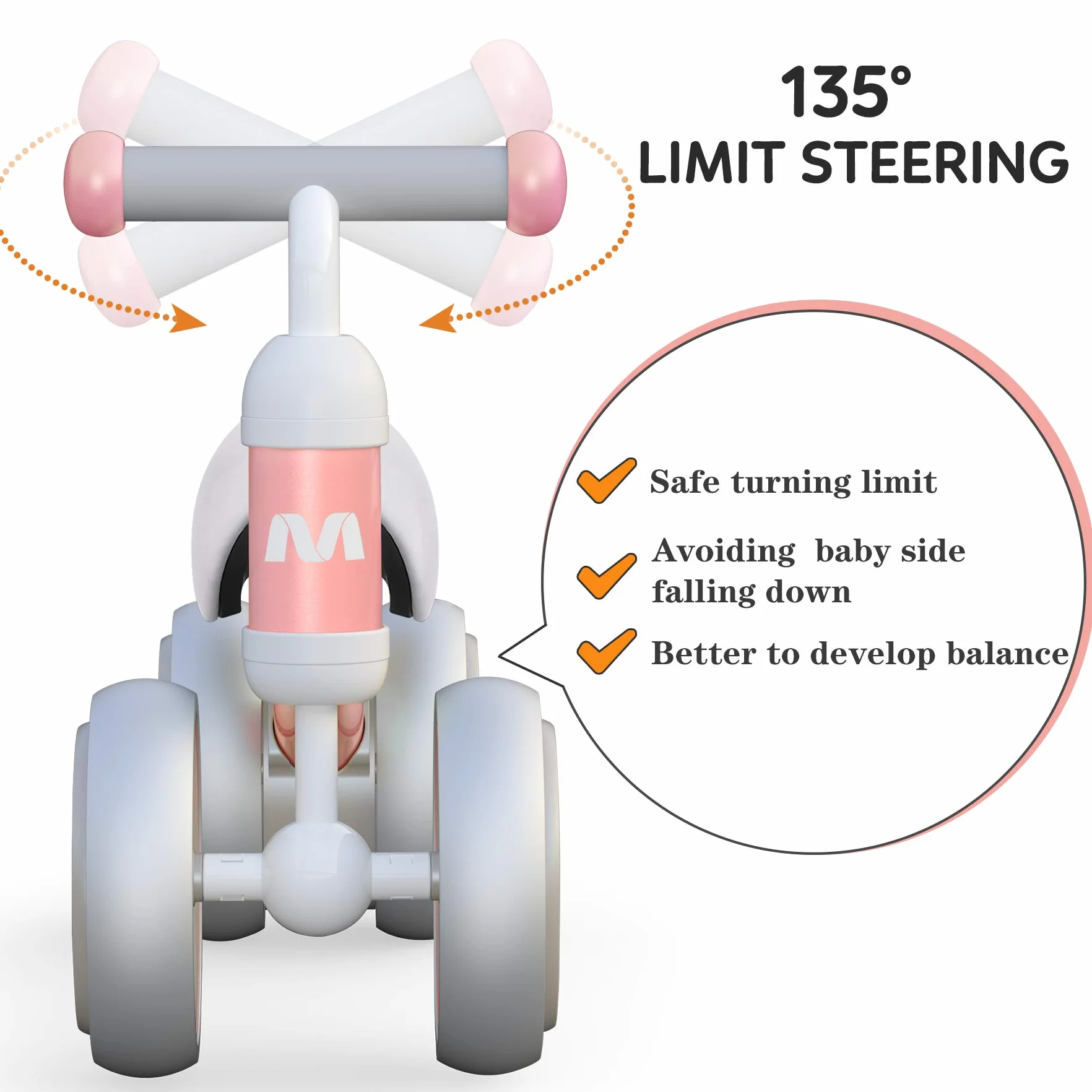 VITONIS Bicicletta Senza Pedali per 1-2 Anni Baby Walkers regalo per ragazzi e ragazze Giocattoli Regali per Bambini