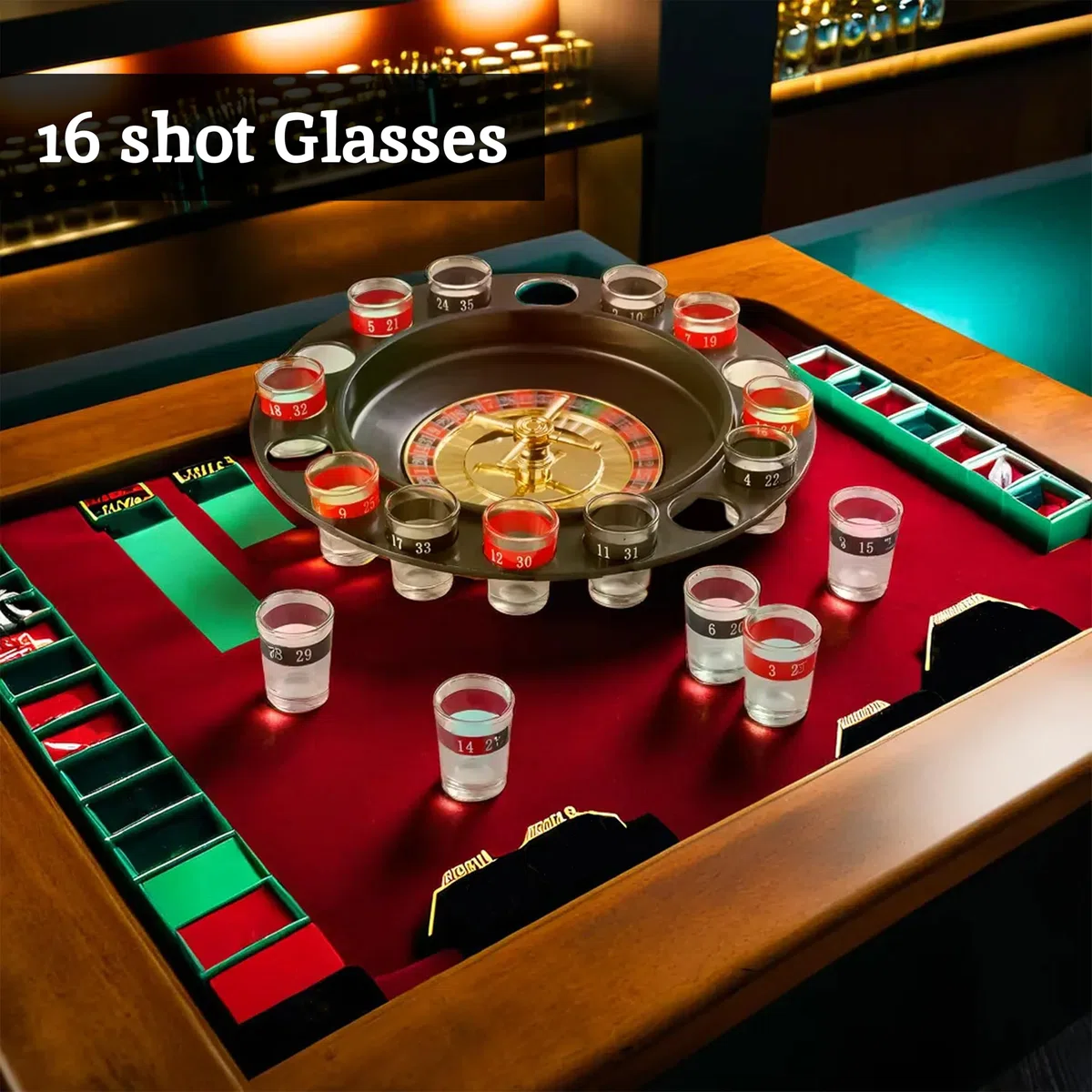 PREMIER Housewares 1404607 Roulette, Gioco da Bere, 16 Bicchierini