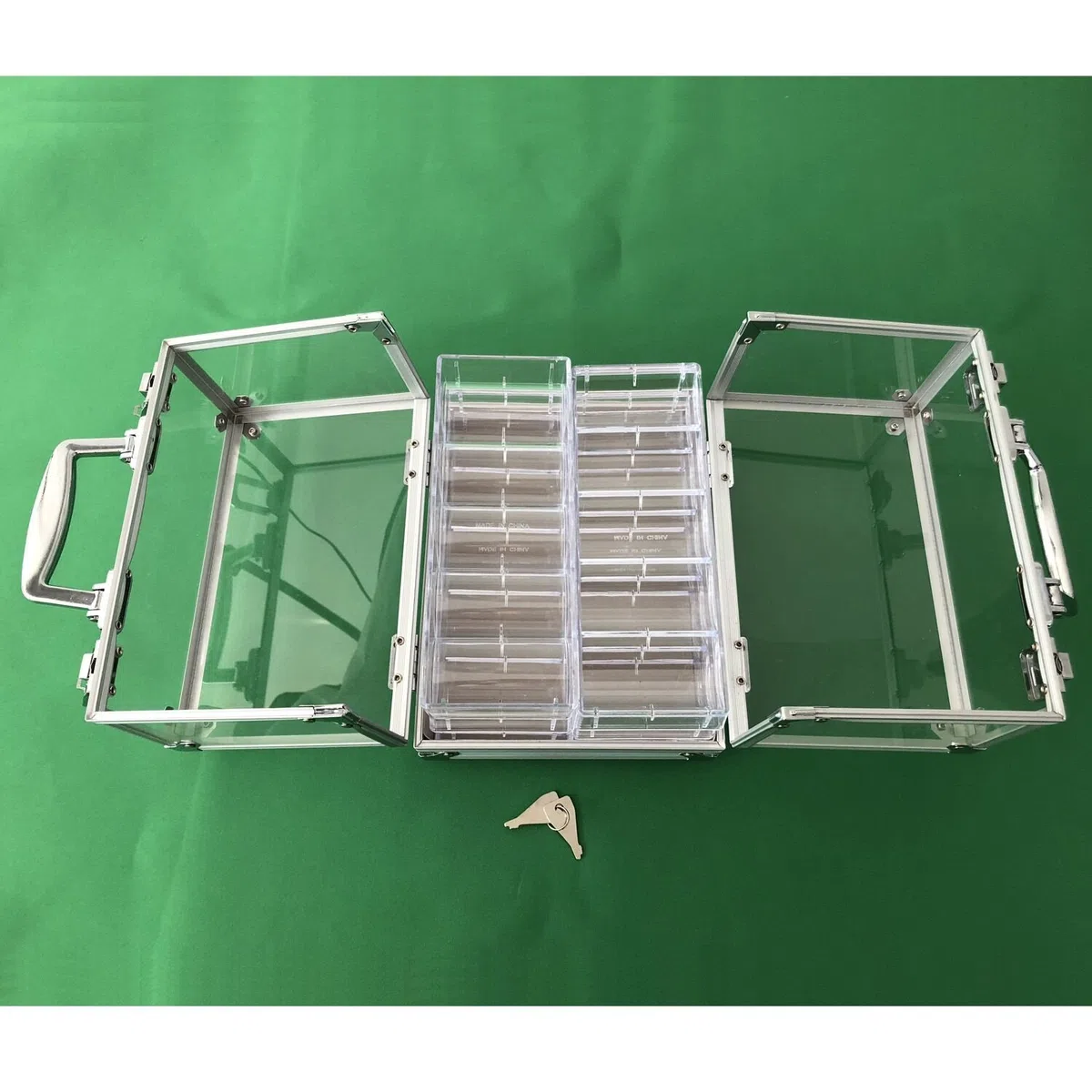 Yuanhe 600 Chip Acrilico Trasparente Poker Chip Blocco Carrier - Include 6 Rack di Chip