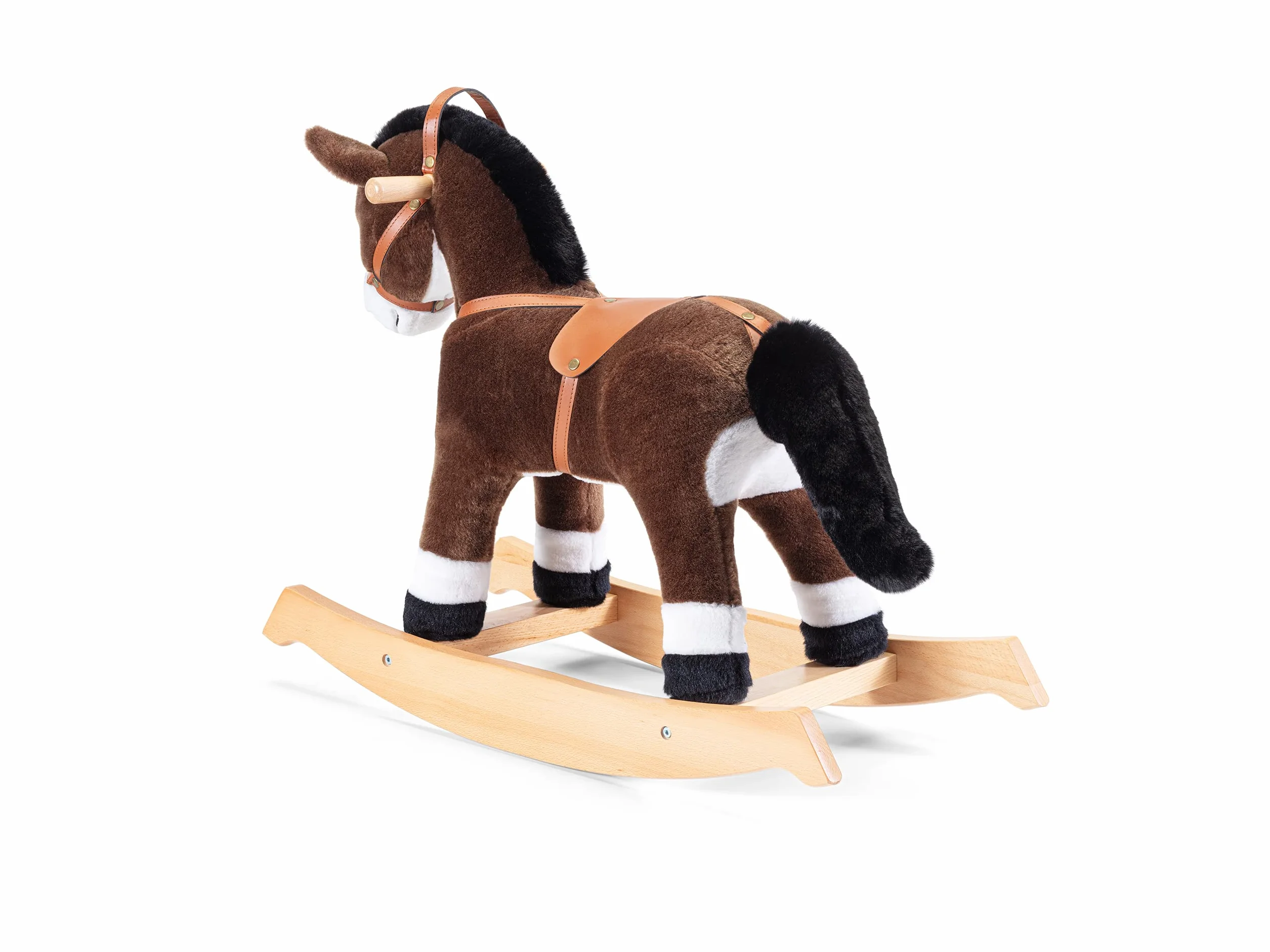 Cavallo Cavalcabile marrone | Dondolo giocattolo bambini Peluche | Trudi | 34x58x78 | JUMBO | Rocking Animals | modello 29708