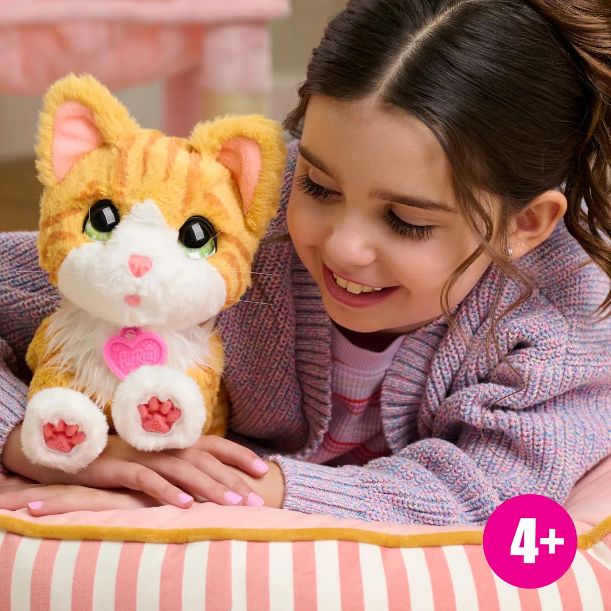 Just Play furReal Bella the Biscuit-Making Kitty 25,4 cm interattivo peluche oltre 30 suoni e reazioni giocattoli per bambini dai 4 anni