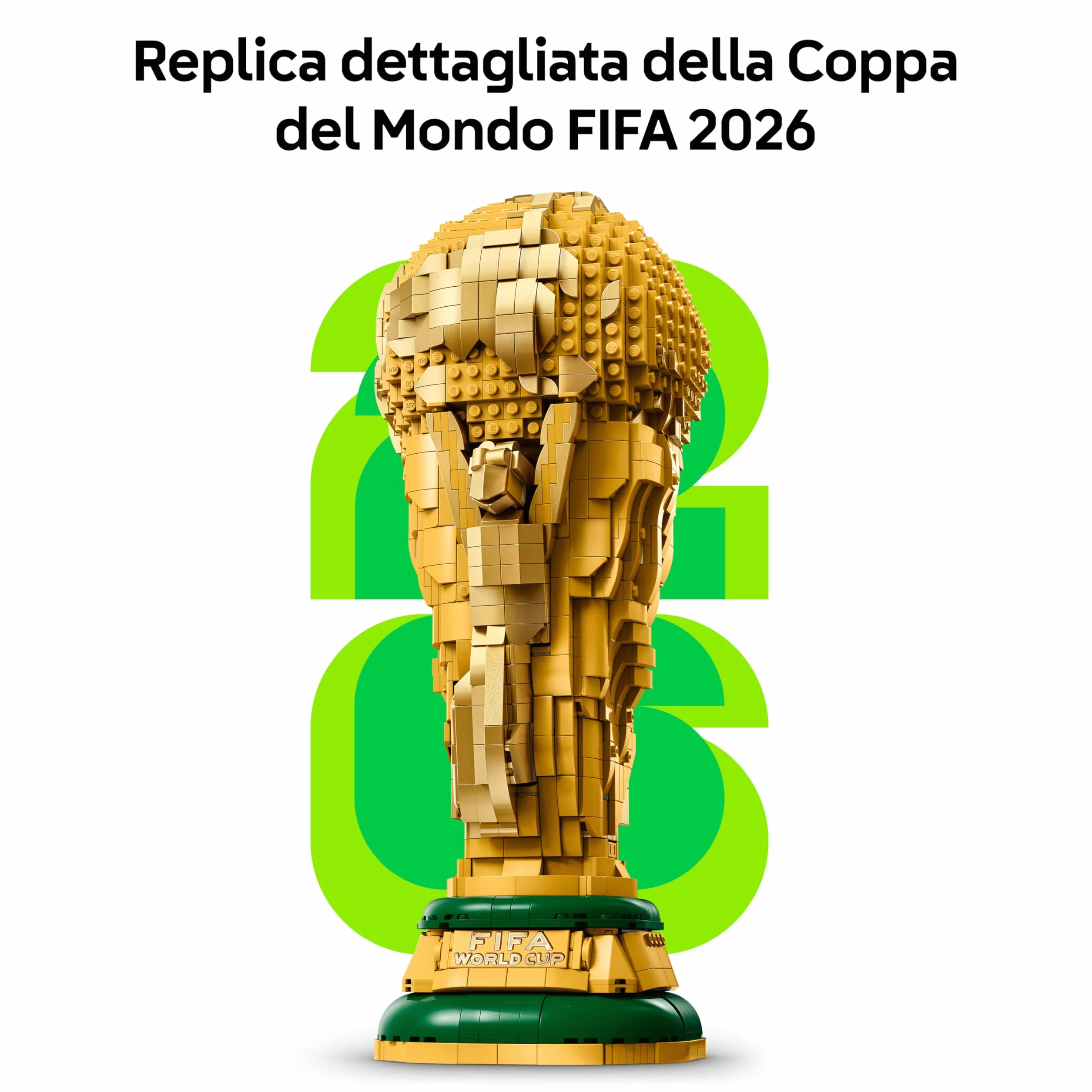 LEGO Editions Trofeo Ufficiale della Coppa del Mondo FIFA 43020 Kit di Modellismo Fai da Te 3D con Minifigure da Collezione