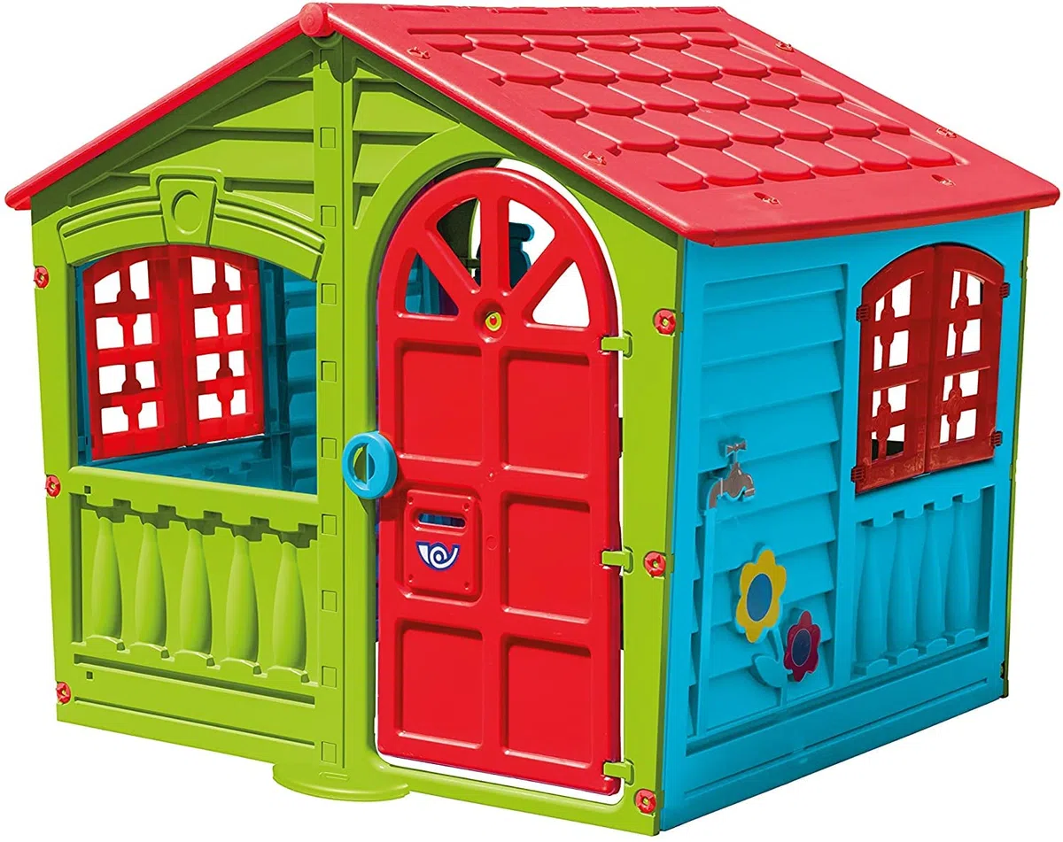 Casetta per Bambini Casa Gioco da Esterno Giardino Tradizionale Grande 140x111x115H