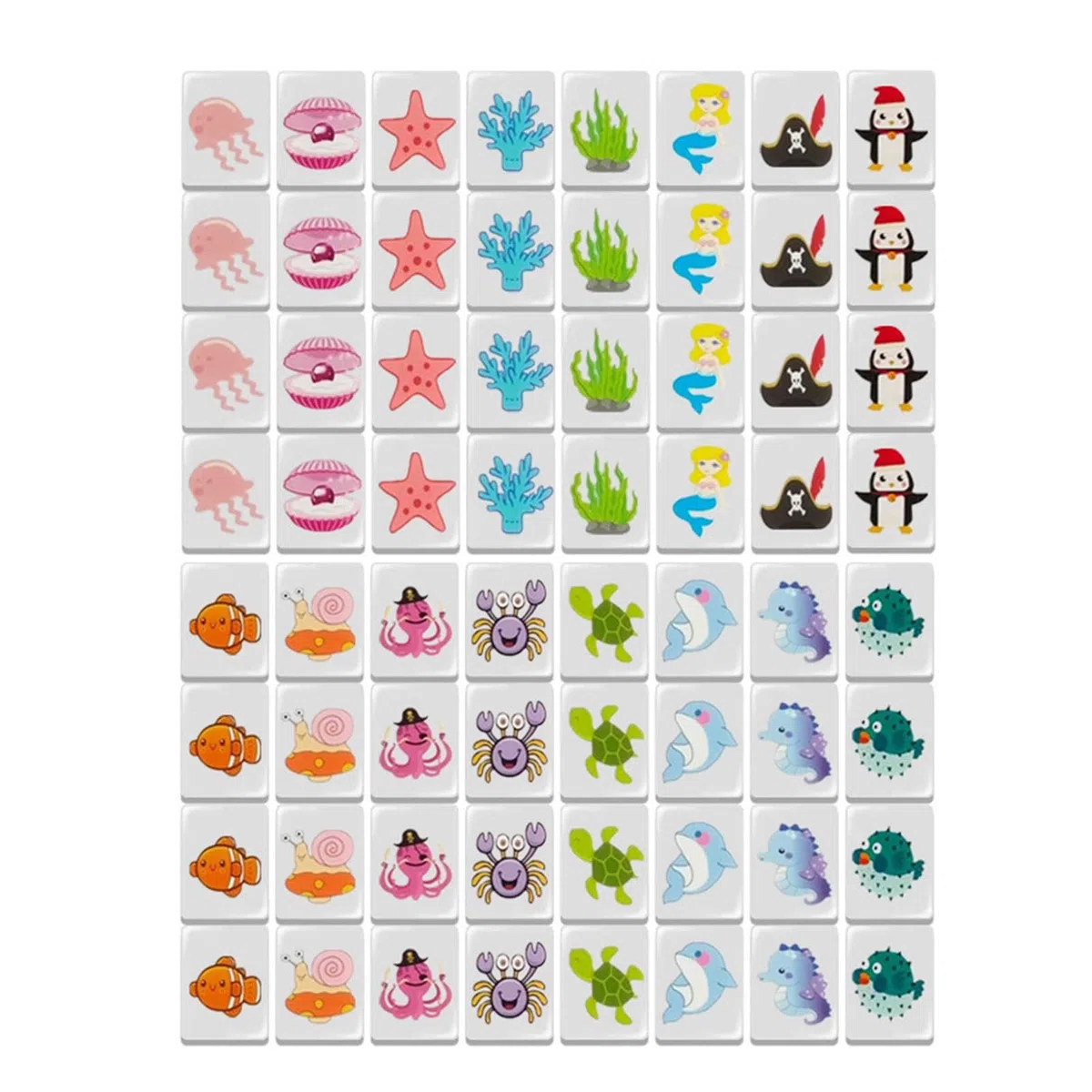 Mahjong Set z Flagą Narodową 65 Gier w Piastrelle