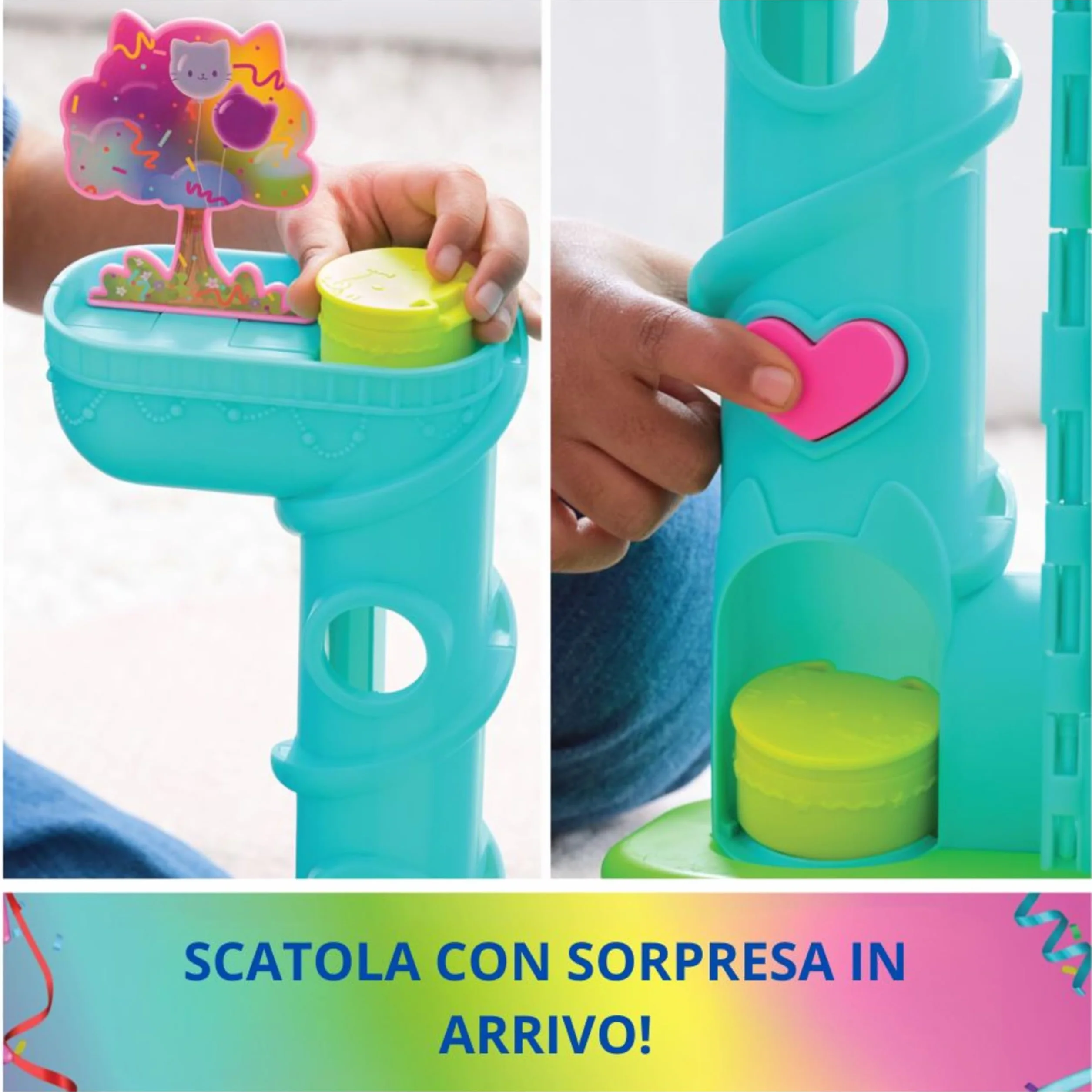 Gabby's Dollhouse, la Casa delle Bambole di Gabby a Tema Festa, 15 Pezzi a Tema Arcobaleno, Personaggi e Mobili per la Casa delle Bambole con Effetti Sonori, Alta 60 cm, 3+ Anni