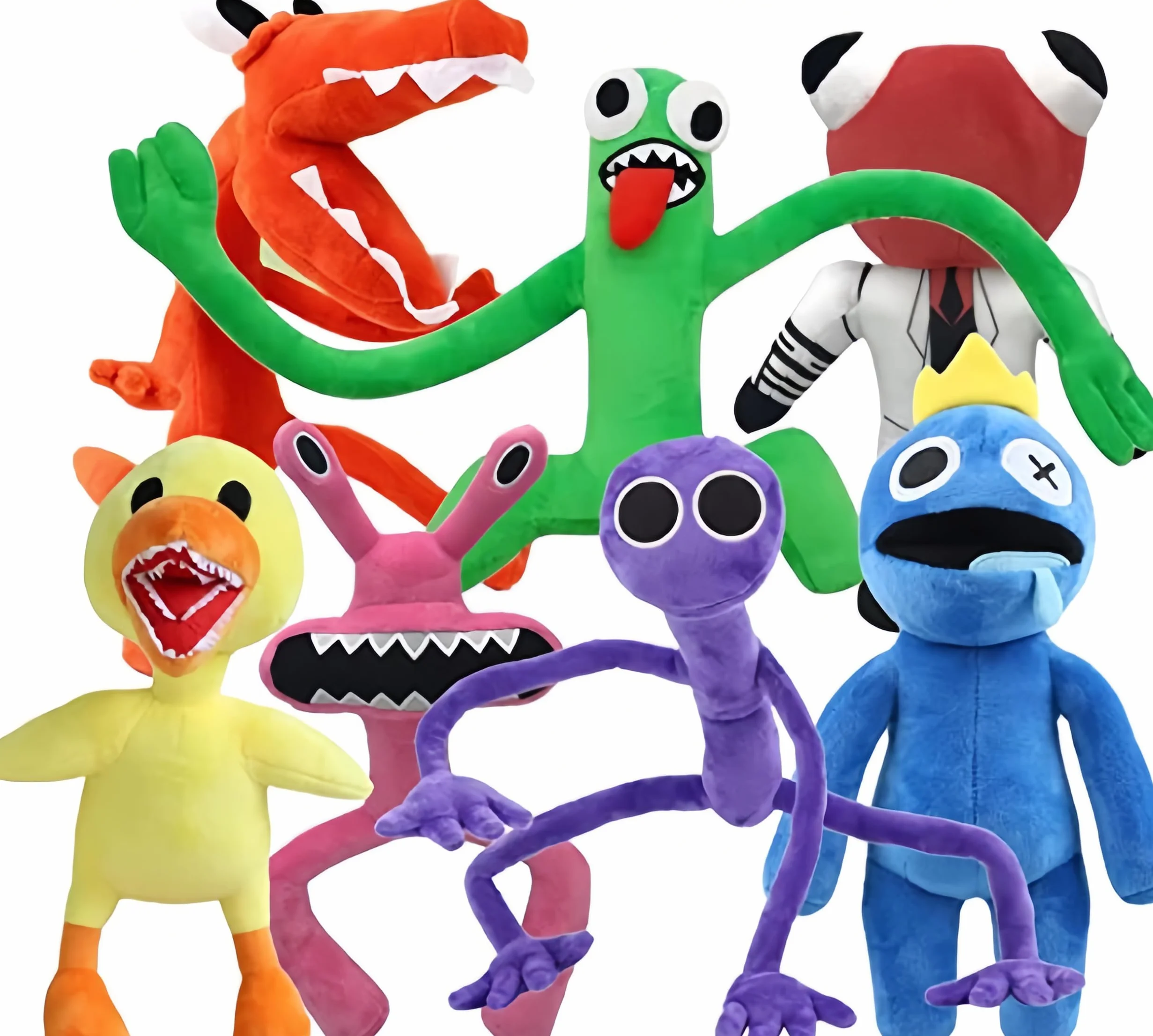 7 Pezzi Rainbow Bambole di Peluche Morbidi animali di peluche Regali per gli appassionati di giochi per il compleanno di Natale