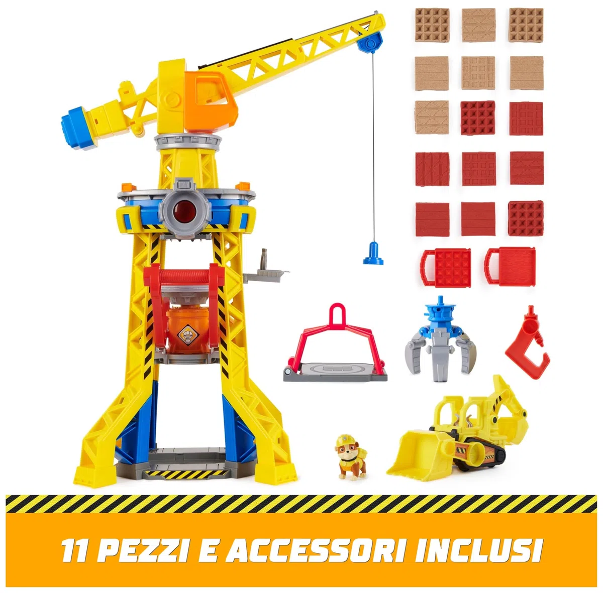 Rubble & Crew, Torre del Cantiere Generale, Set di Gioco con Personaggio di Rubble, Luci e Suoni, Bulldozer Giocattolo e Sabbia Inclusi, Giocattoli per Bambini e Bambine, 3+ Anni