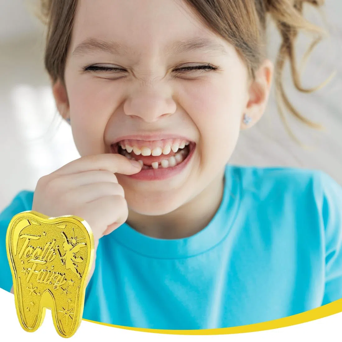 Monete Fata dei Denti d'Oro, Regalo Fatina dei Denti, Set Fata dei Dentini, Moneta Commemorativa