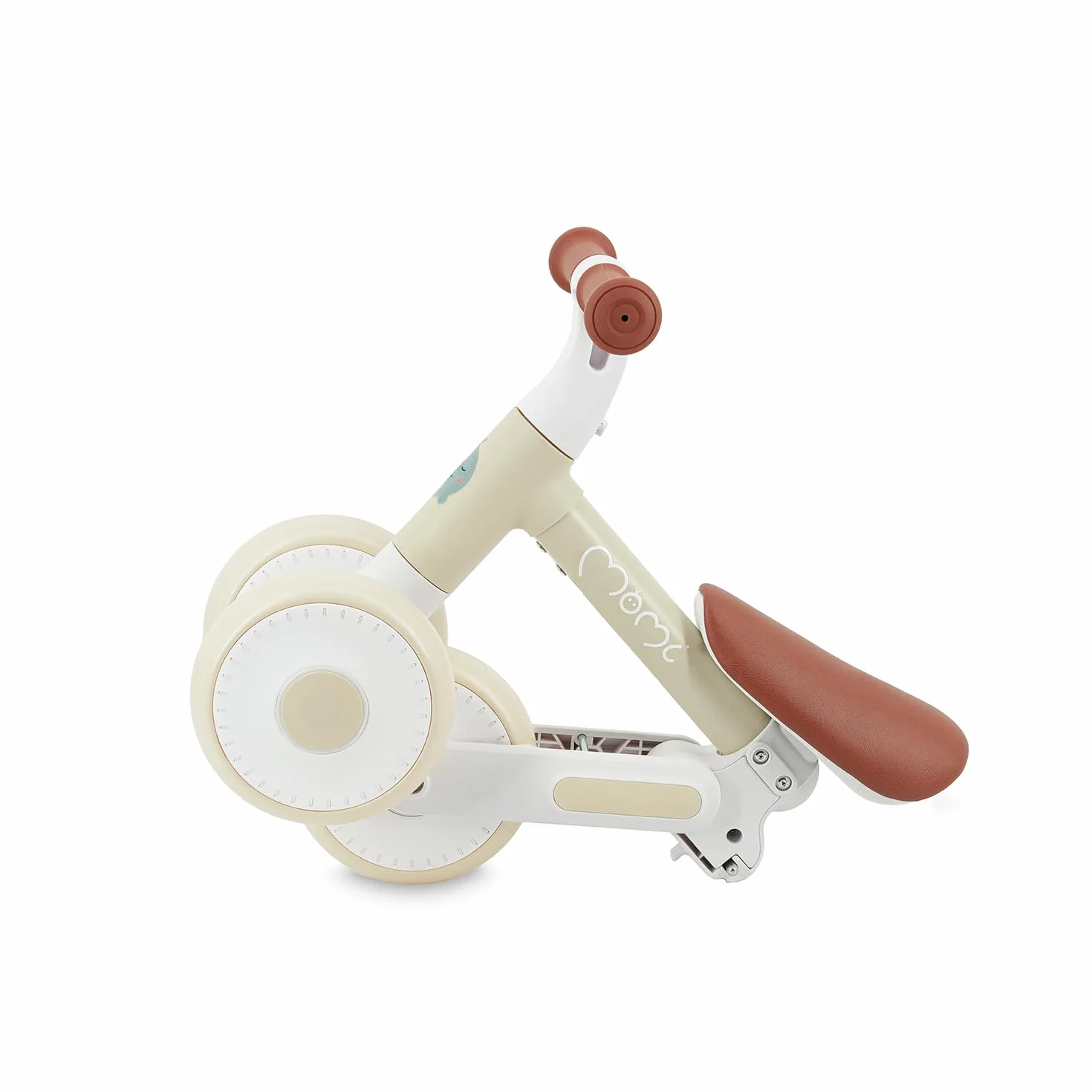Momi Bicicletta senza pedali DEX per bambine e bambini da 1 a 3 anni, telaio pieghevole, sella regolabile in altezza, ruote in plastica antiforatura, solo 2 kg di peso