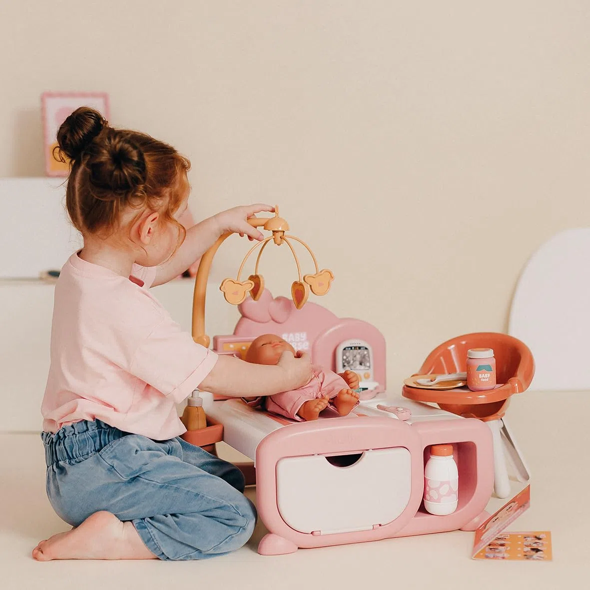 Smoby Baby Nurse Cocoon Nursery per neonati 42 cm accessori gioco materiale riciclato 3+ Francia