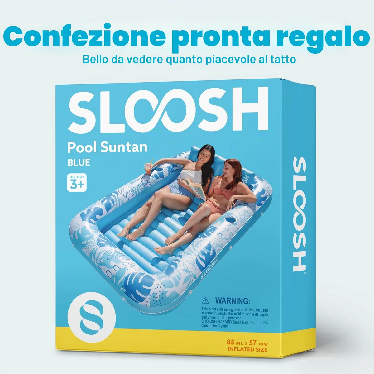 SLOOSH Tanning Pool dmuchany basen dla dorosłych 4w1 z poduszką