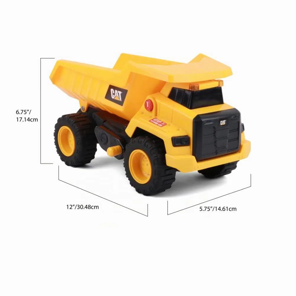 Camion Giocattolo Power Haulers Cat Construction 29,2 cm con Luci e Suoni Realistici, Tecnologia Motion Drive