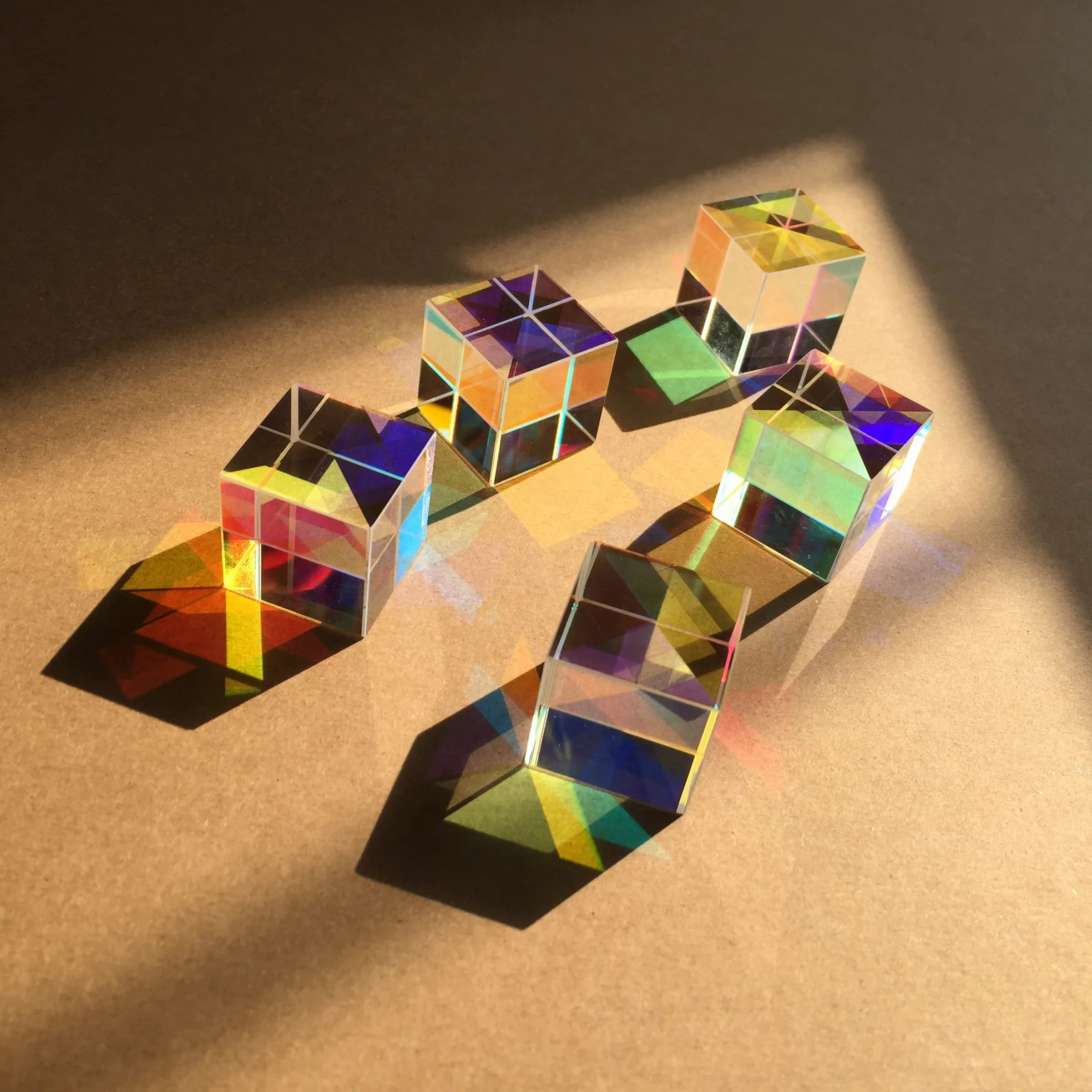 Walfront Cubo Prisma 23 * 23 * 23mm Prisma in Vetro Ottcia per La Luce Insegnamento della Fisica Arcobaleno Colori e Fotografia