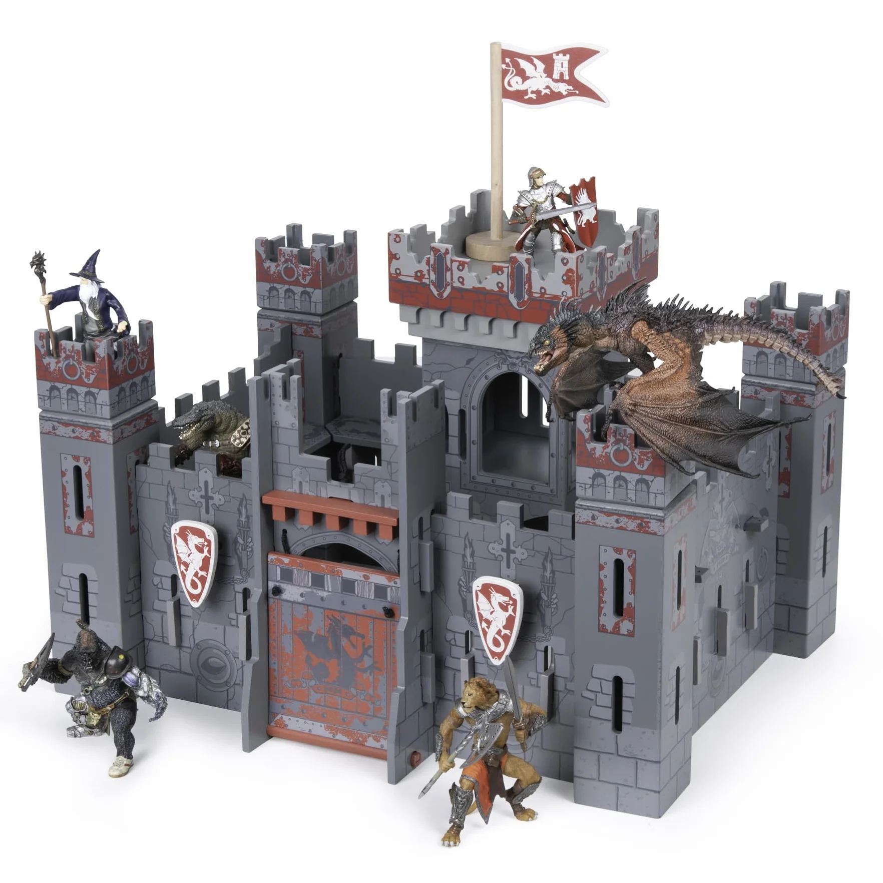 Papo - Castello Fantastico Scenario Giocattolo Bambino - 3+ - Collezione Fantastico & Medievale - Gioco Creativo Cavalieri e Draghi - Idea Regalo Giocattolo Bambina Bambino