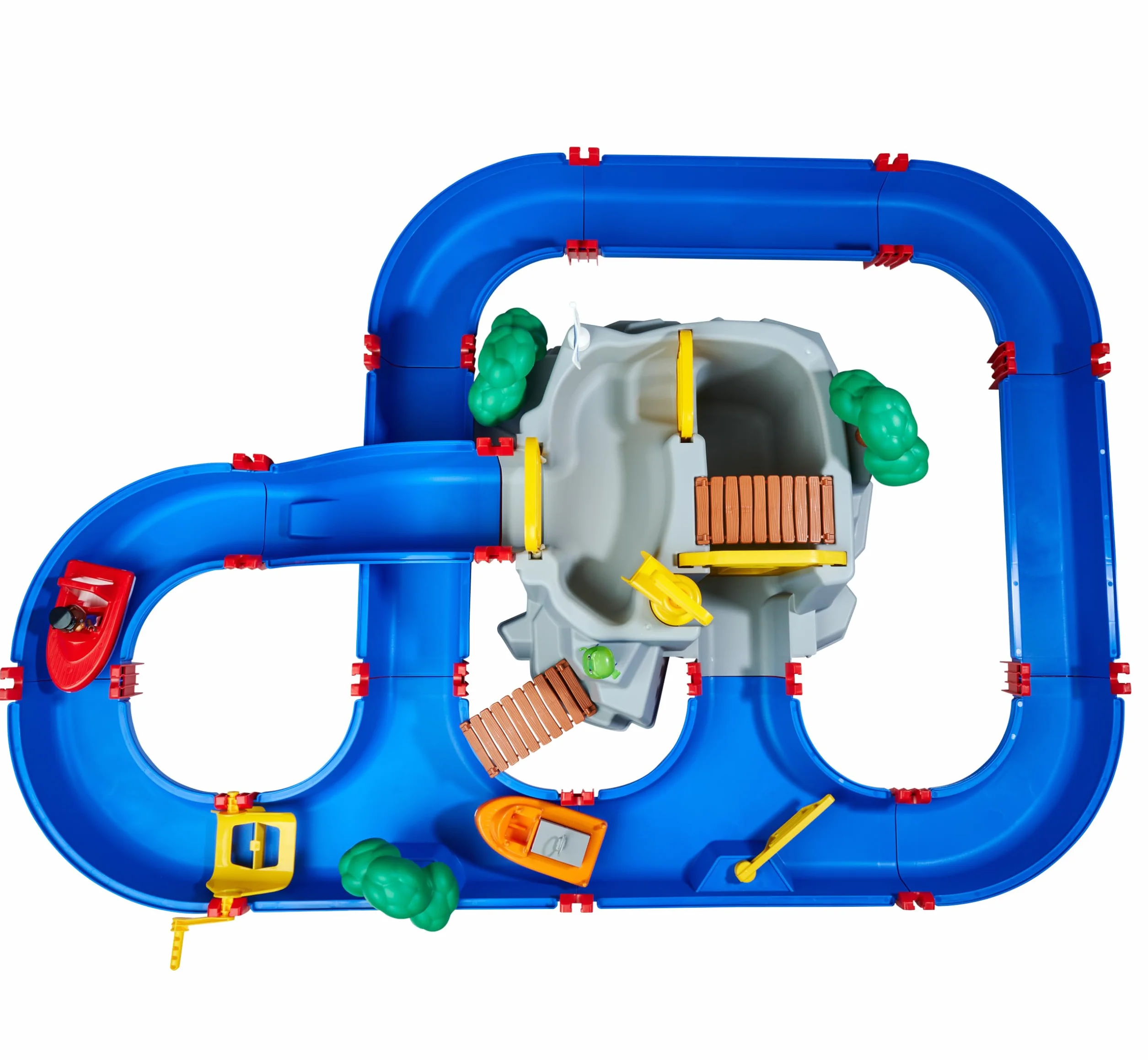 AquaPlay - MountainLake, 8700001542, +3 Anni, 69 Pezzi, Personaggi di Nils e Bo Inclusi, Due Barche
