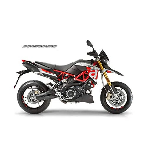 Aprilia Dorsoduro 12V Moto Elettrica per Bambini 2 Motori 45W LED EVA Sedile Pelle 3-6 Anni