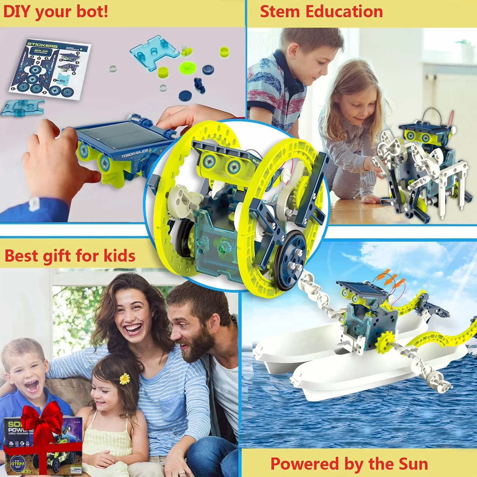 12-in-1 Solare Robot Giocattolo Regalo Bambino Maschio di 8 9 10 11 12 + Anni Ragazzo Compleanno Natale Costruzione Giochi