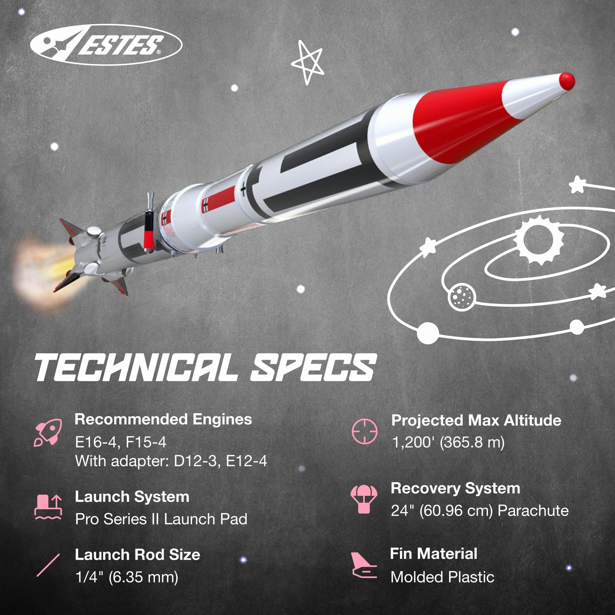Estes Athena H 29MM 009725 - Modellino razzo