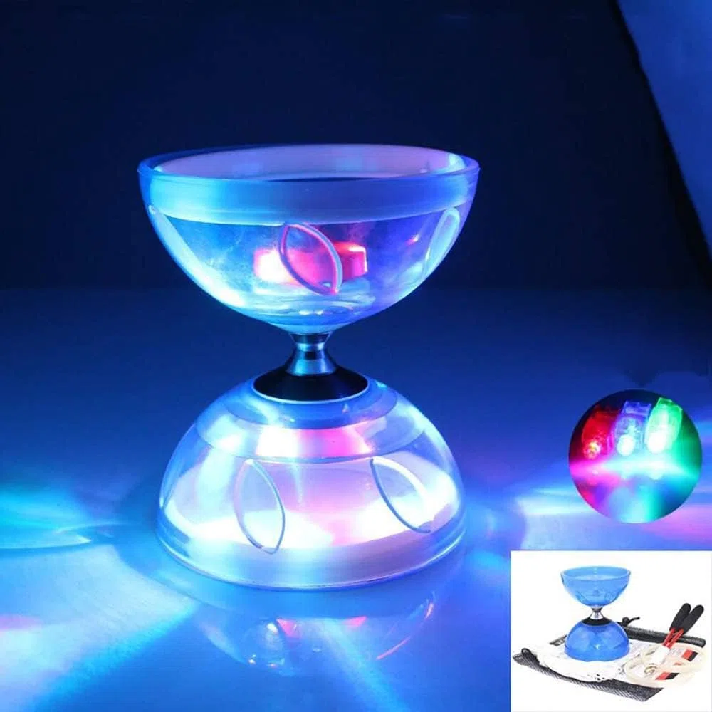 Diabolo LED z łożyskami kulkowymi, świecący w ciemności, 4 kolory, dla dzieci i dorosłych, profesjonalny