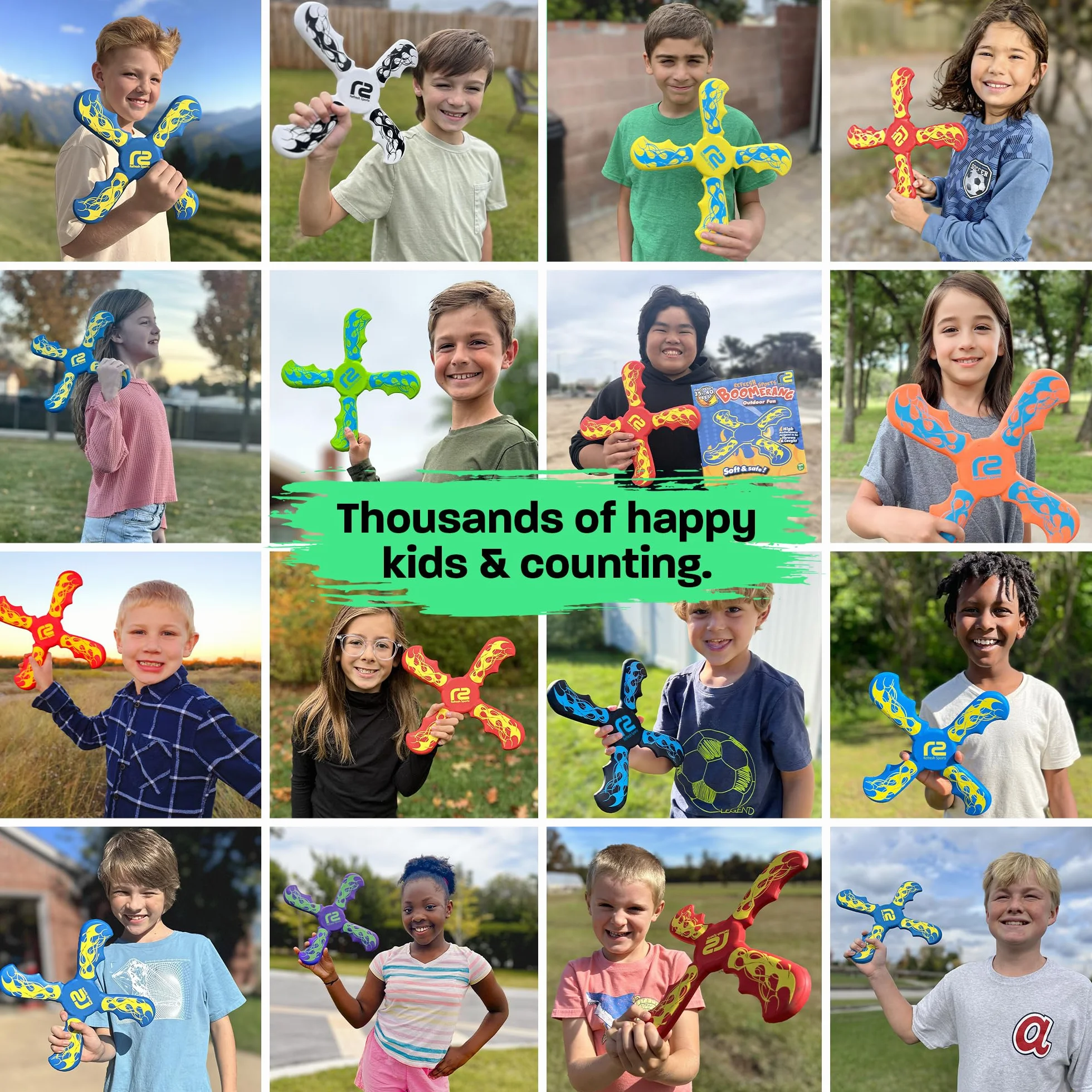 Boomerang for Kids – It Really Does Fly Back – Divertente e facile da usare, giocattolo regalo per ragazzi e ragazze – Il design in schiuma morbida permette un gioco sicuro e ottima idea regalo per