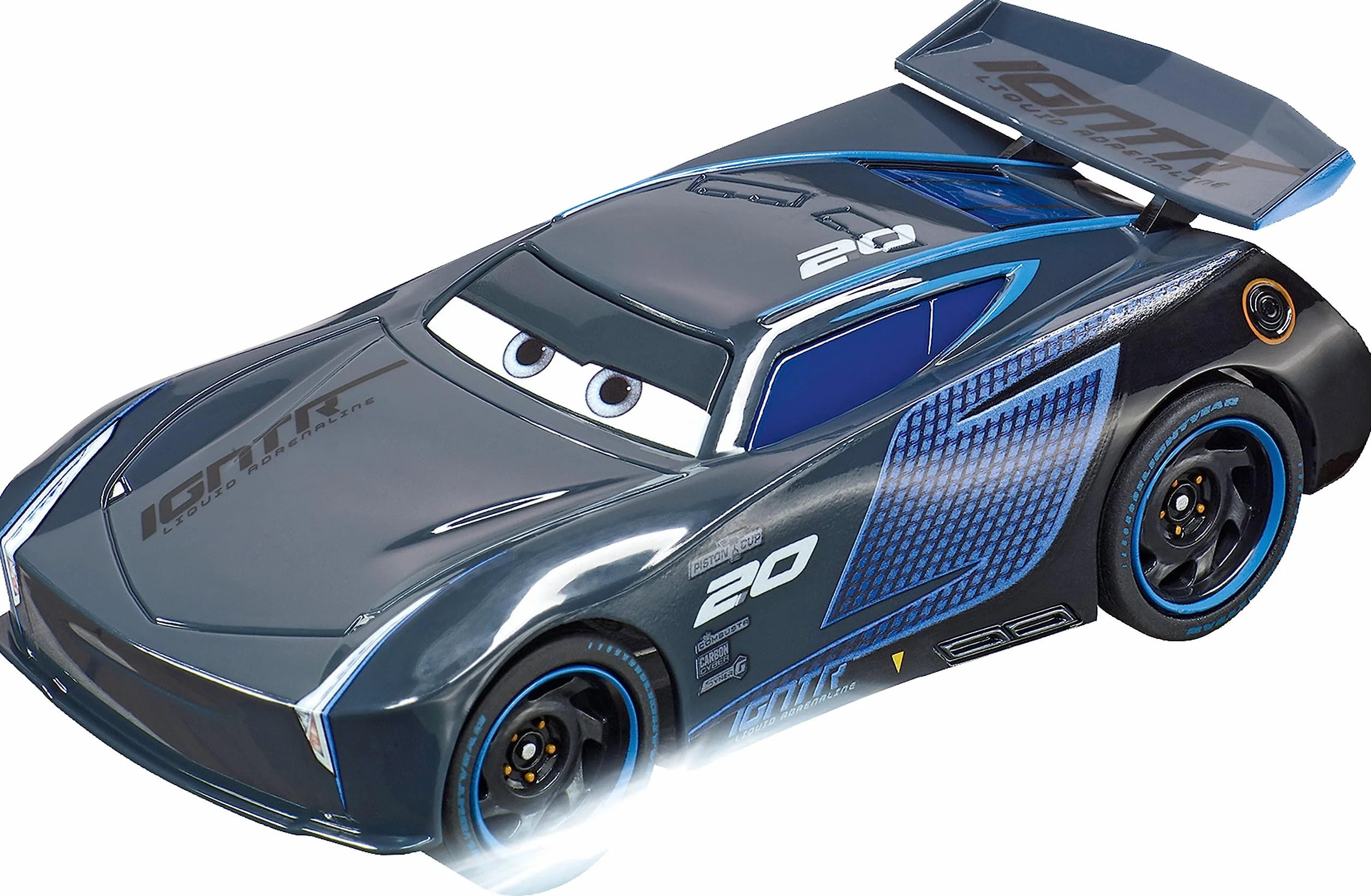 Carrera GO!!! Disney Pixar Cars Neon Nights Set Pista da Scontro con Saetta McQueen e Jackson Storm Gioco per Bambini 6+ Anni