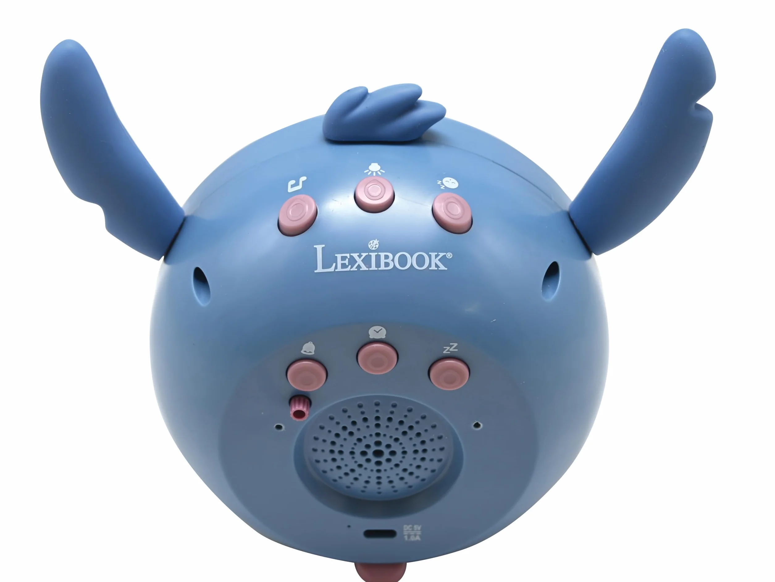 Lexibook Disney Stitch Il mio compagno educativo notturno, sveglia, luce notturna, simulatore d’alba e narratore di storie, con cavo di alimentazione, blu, RLT100D