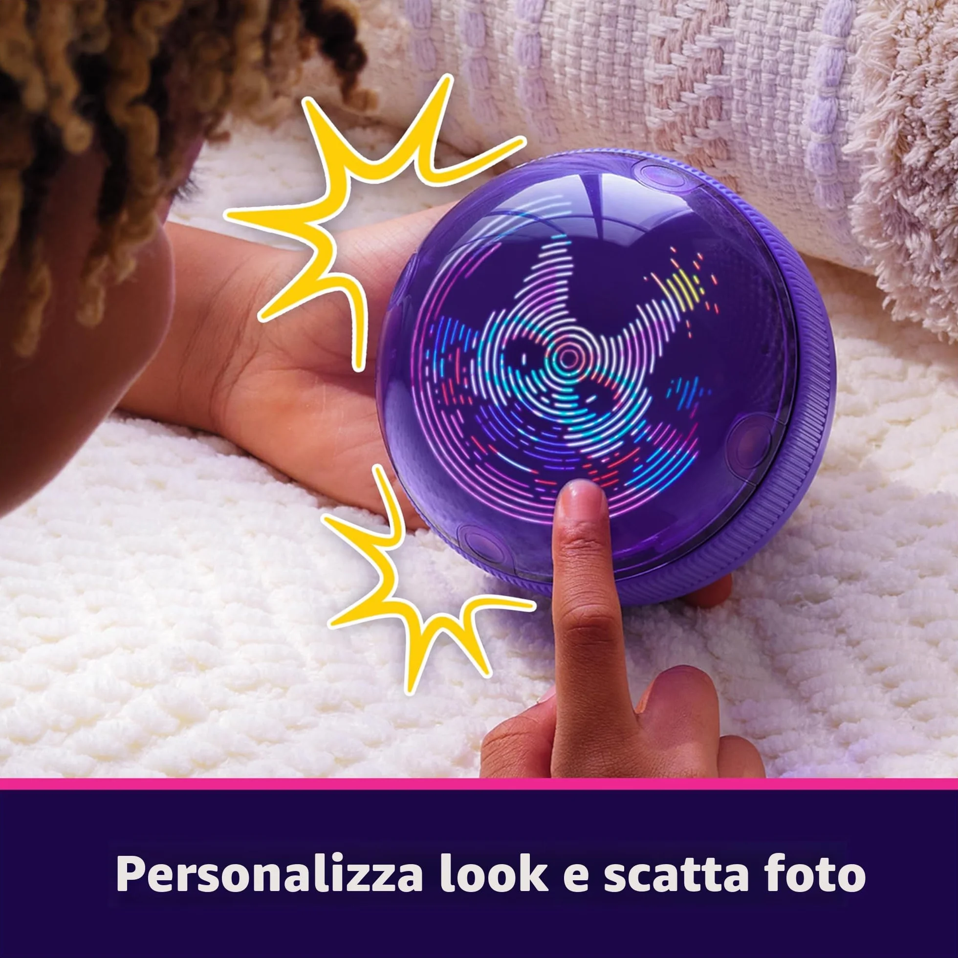 Bitzee, Palla per criceti giocattolo interattivo con oltre 20 criceti all'interno, rotola e reagisce al tocco, giocattoli digitali per bambini per ragazze e ragazzi dai 5 anni in su