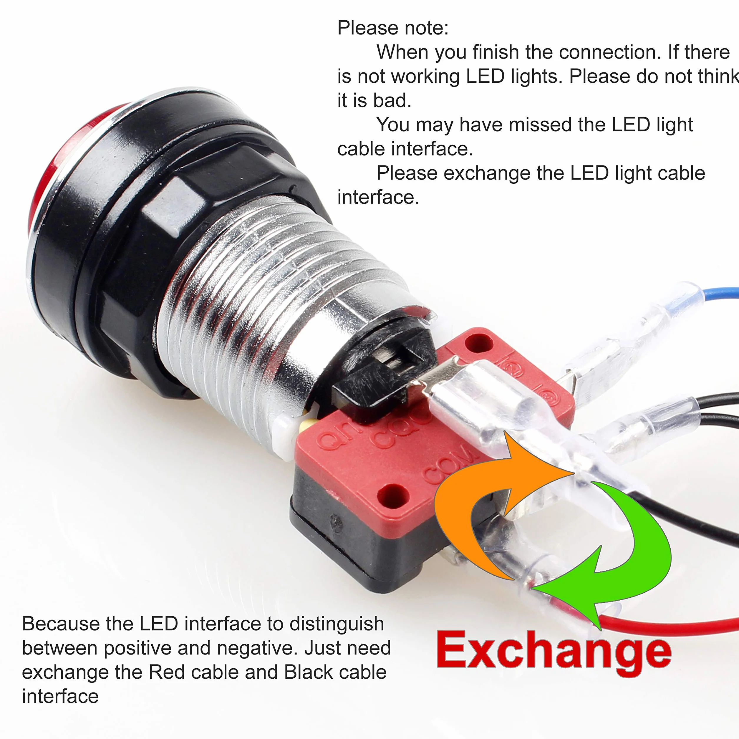 Fosiya 2 Giocatori Arcade Joystick LED Chrome Pulsanti per PC MAME Raspberry Pi Videogiochi Arcade Cabinet Parts (Colori Misti)