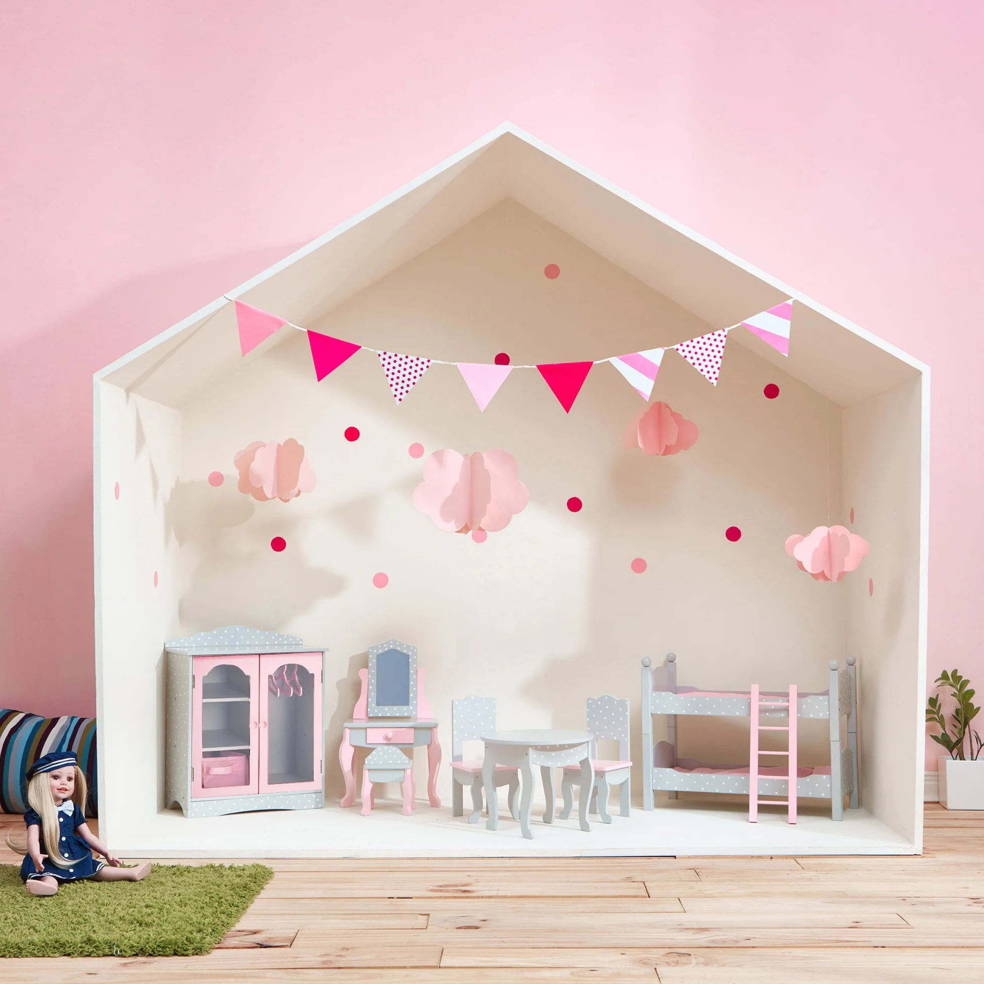 Guardaroba per Bambole Armadio Legno Olivia's World TD-0210AG