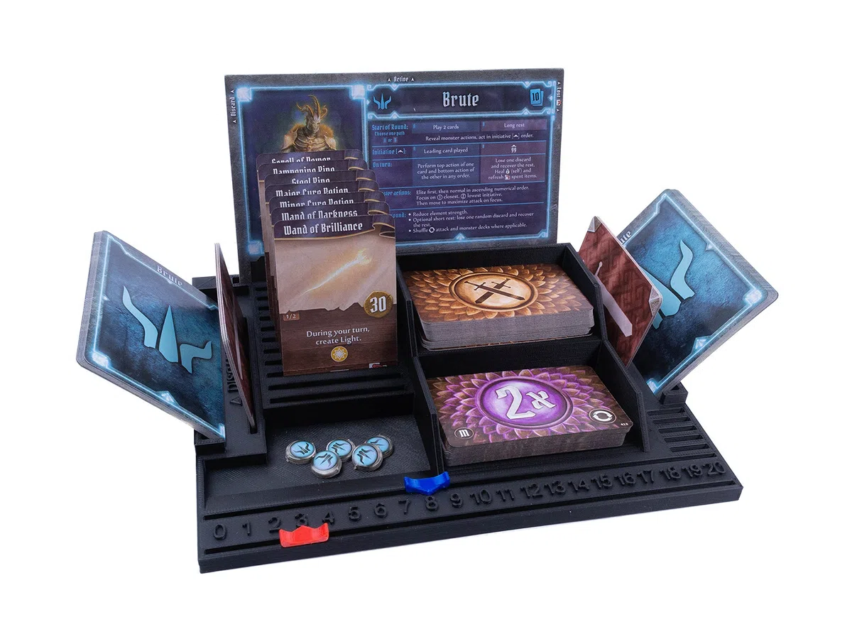 Gloomhaven Dashboard del giocatore con tracker salute ed esperienza 3D Vikings confezione da 4