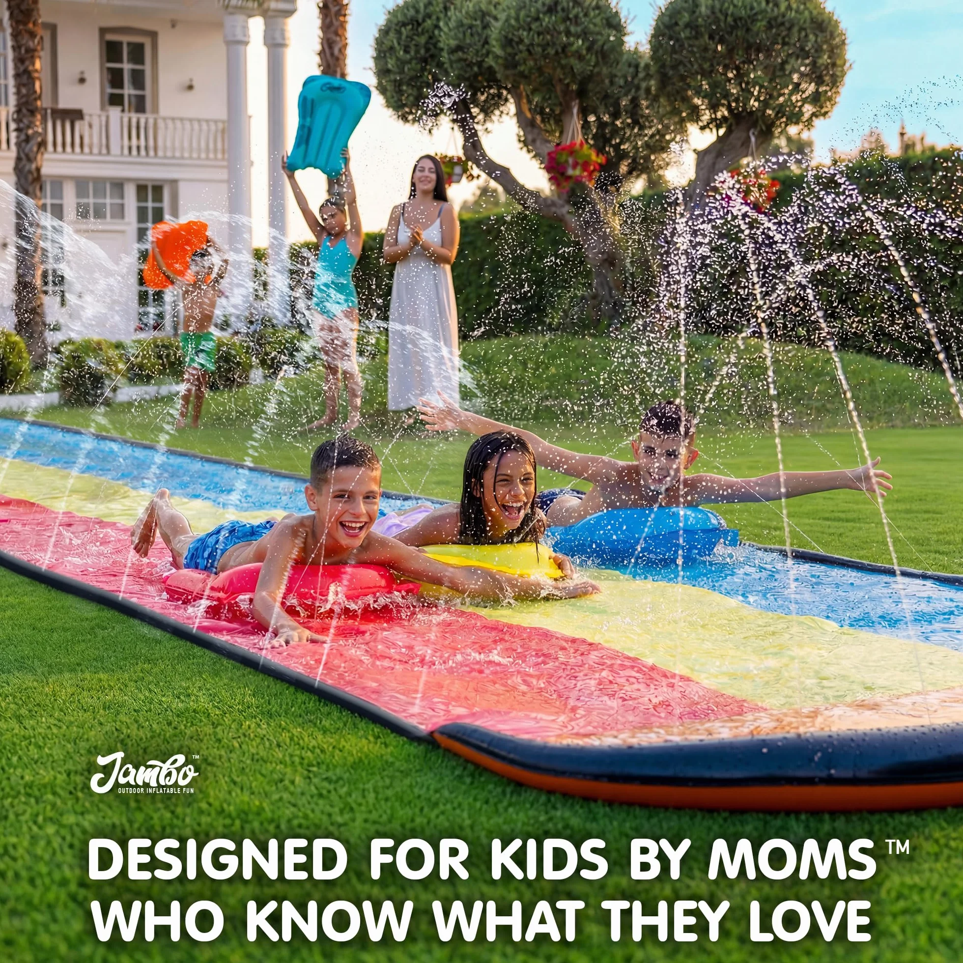 JAMBO Scivolo Acqua per Bambini da Giardino Esterno