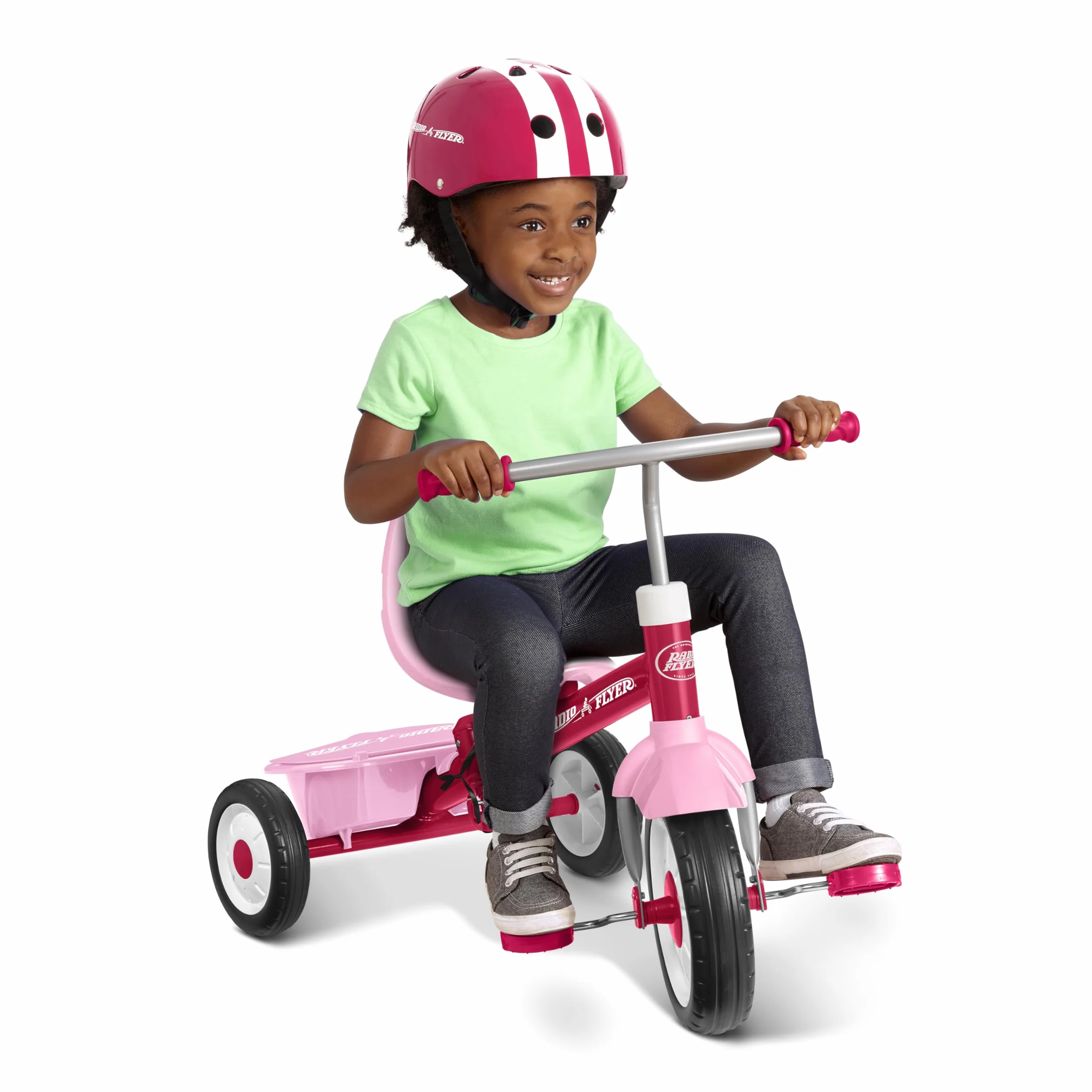 Radio Flyer triciclo-passeggino 3 in 1, rosa, per bambini da 1,5 a 5 anni