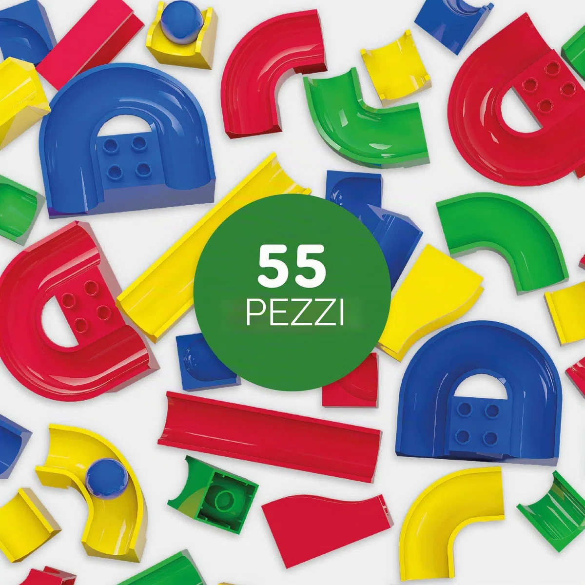 Hubelino 420473 - Set di 55 Elementi ferroviari