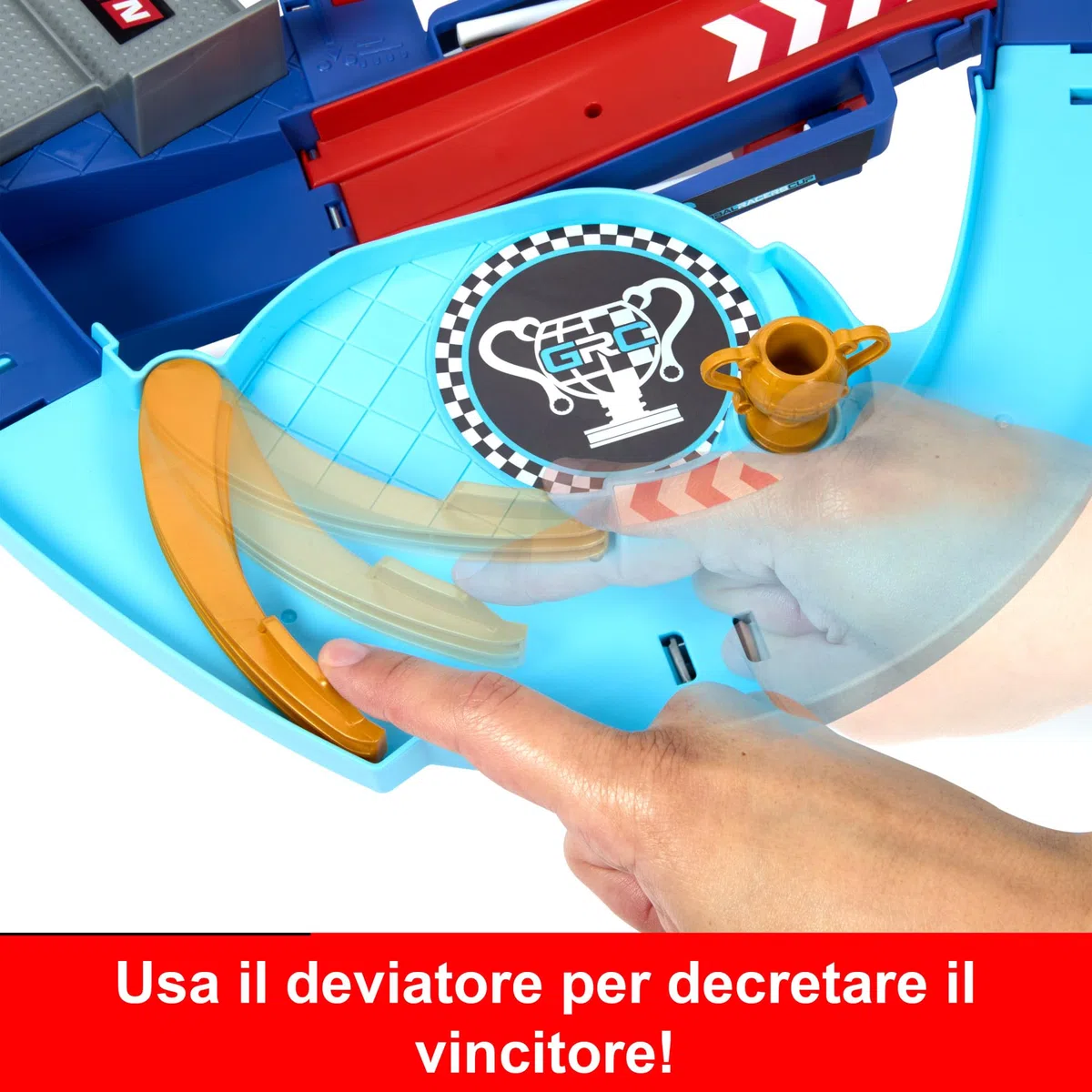 Mattel Disney Pixar Cars Pista Salti della Corsa Globale Playset z Propulsorem 2 Macchinine Saetta McQueen Francesco Bernoulli HXJ32