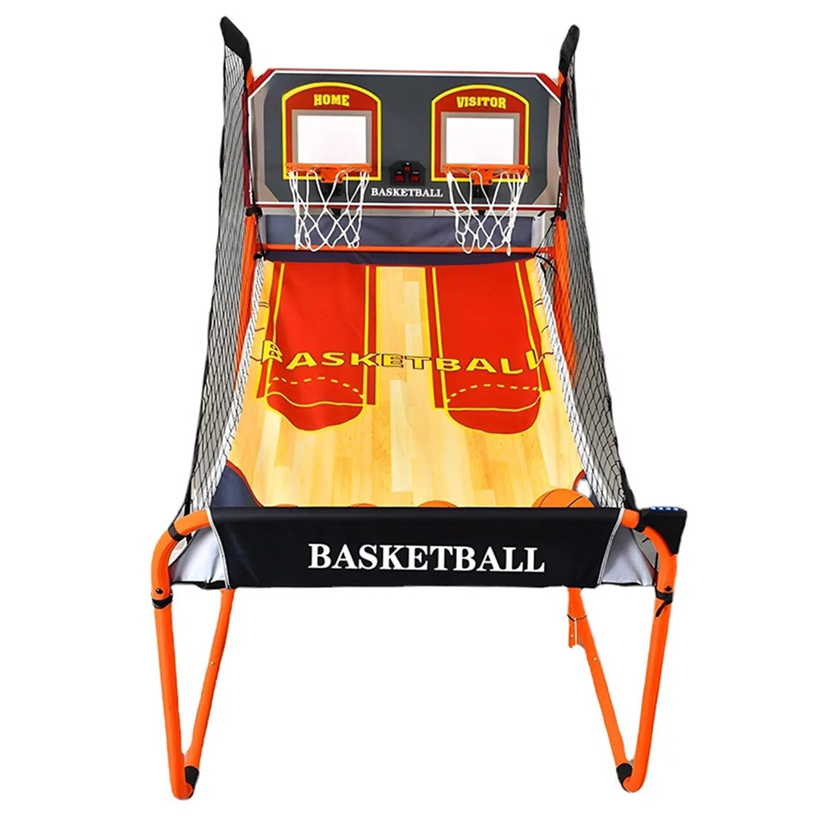 Gioco Arcade da Basket Pieghevole, Macchina Elettronica per Tiro Doppio con Punteggio, Gioco da Basket al Coperto per Allenamento e Sviluppo delle Abilità
