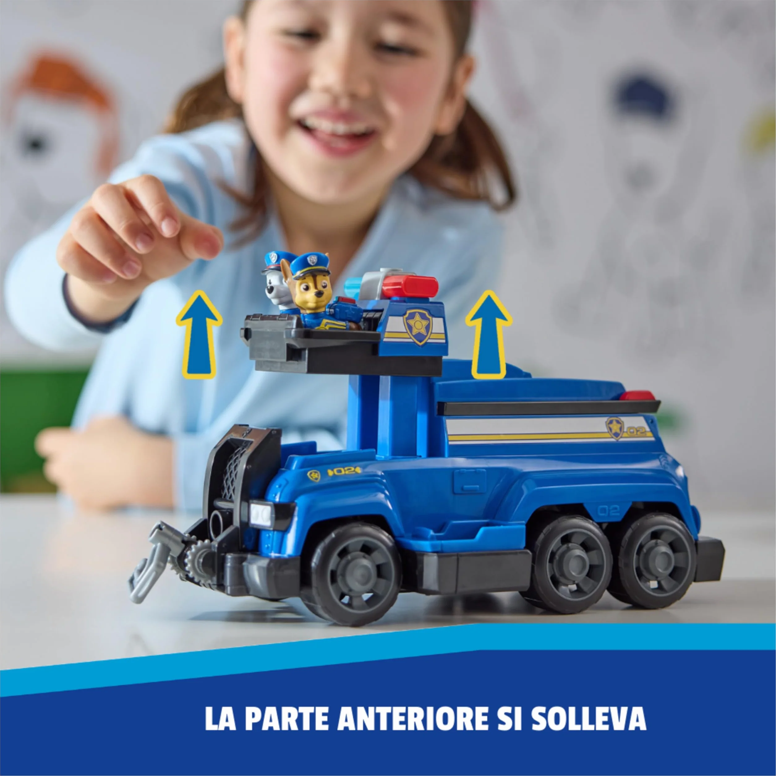 Paw Patrol Team Cruiser, Veicolo di Grosse Dimensioni con Action Figure Speciali di Chase, Marshall, Skye, Rubble, Rocky e Zuma, Giocattoli per Bambini e Bambine da 3 Anni in su