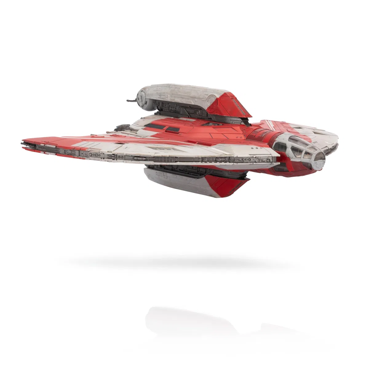 Star Wars Micro Galaxy Squadron Ahsoka Tanos T-6 Jedi Shuttle - Veicolo da 33 cm con ali rotanti e tre microfigure da 2,5 cm come accessorio