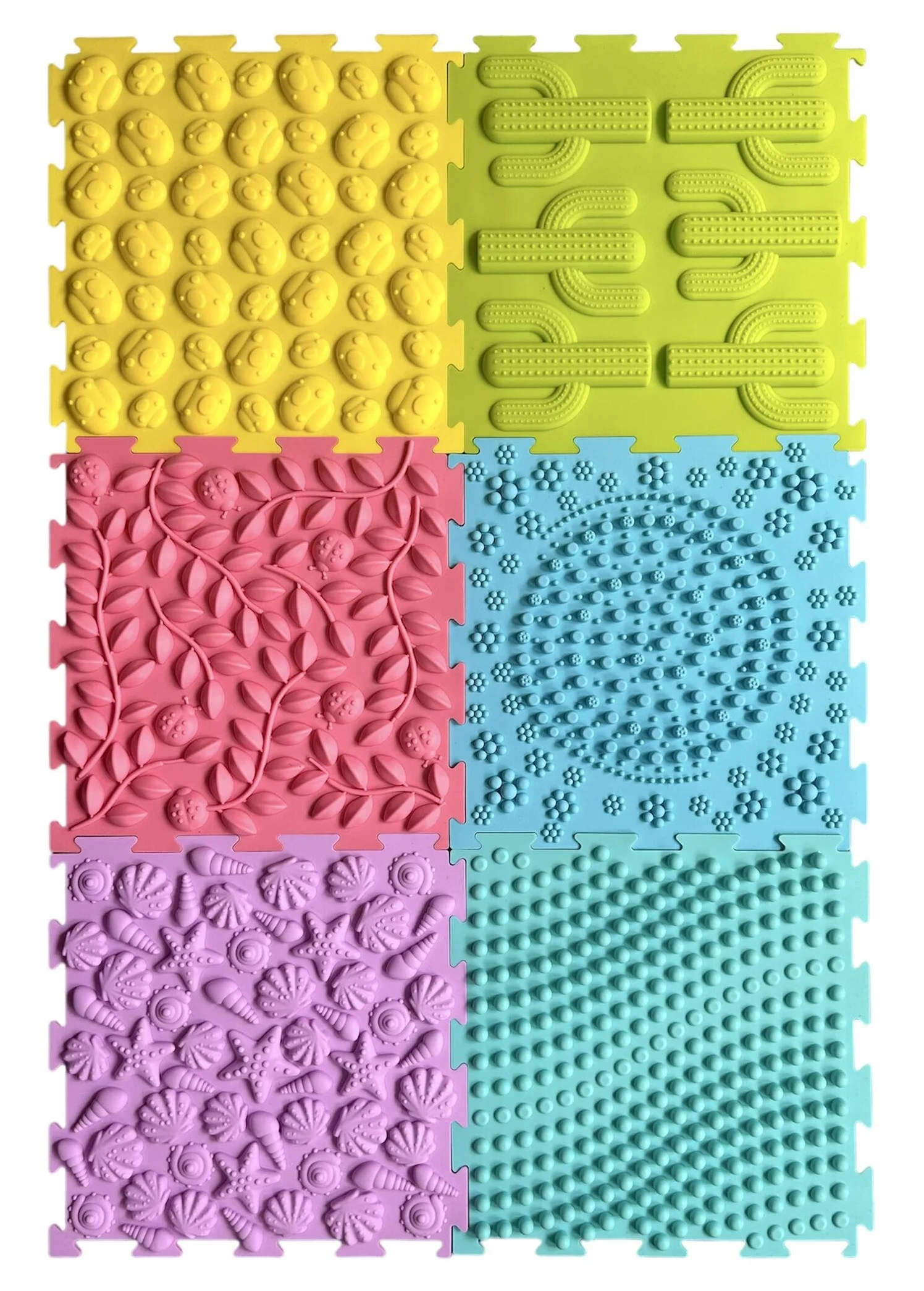 Tavole Sensoriali per Esplorazione Multisensoriale 6 Pezzi - Tappeto Massaggio Bambini Autistici - Puzzle Giocattoli Tattili
