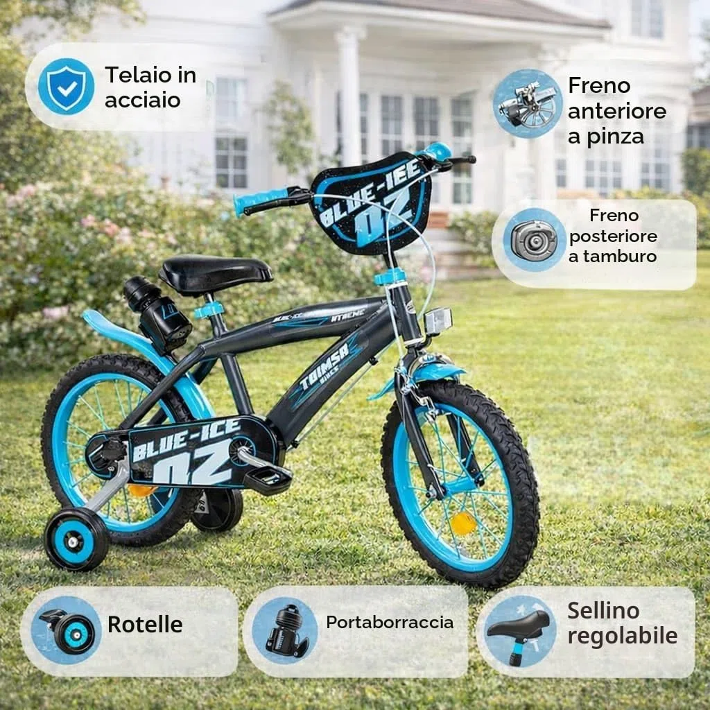 Toimsa Bicicletta 16" Blue Ice 5-8 Anni