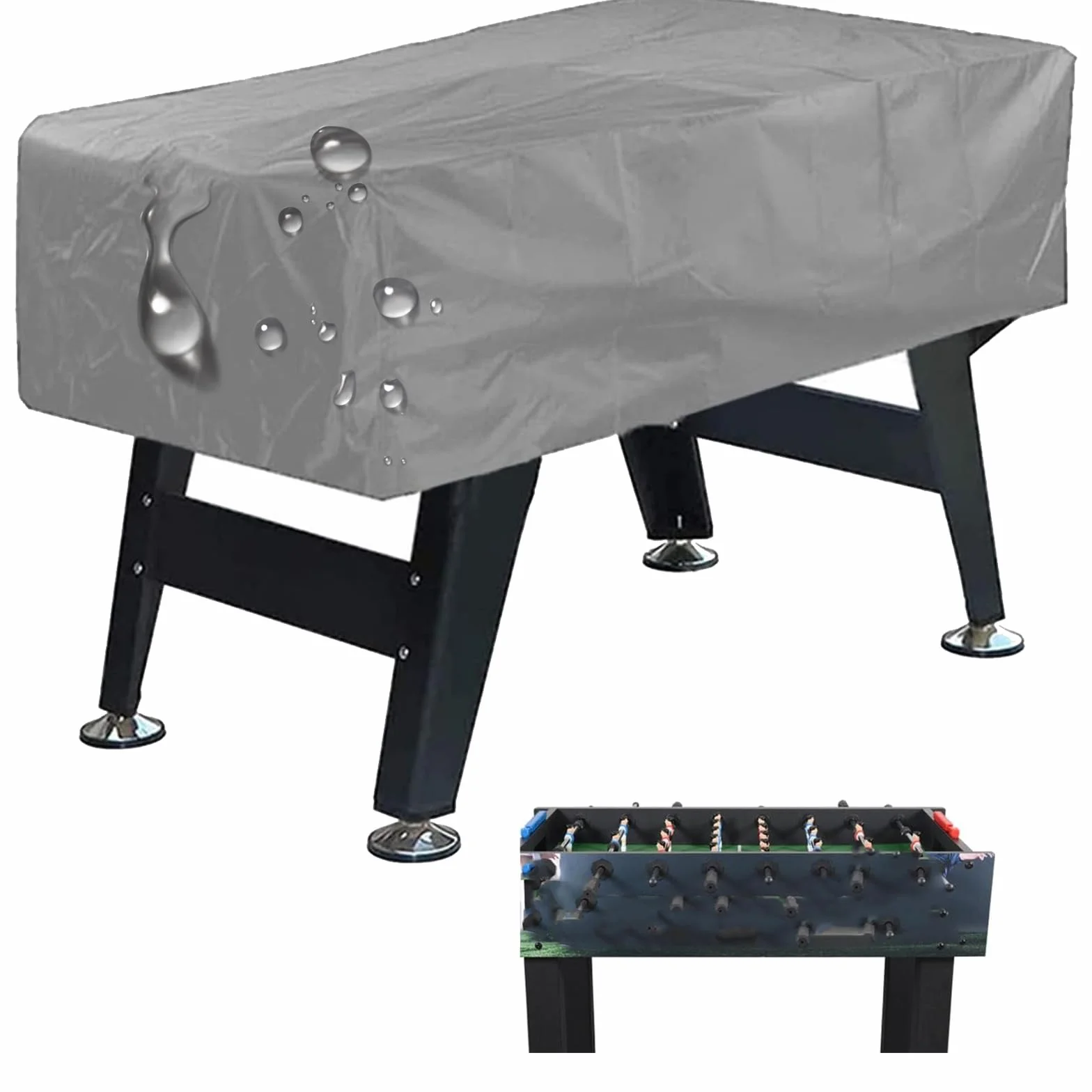 Copertura per Biliardino per Esterni Interni , 420D Oxford Rettangolari Coperture Protezione per Tavolo da Calcio Gioco da Esterno, Telo Protettiva Custodia per Foosball Table(Size:420D：160*115*50cm,C