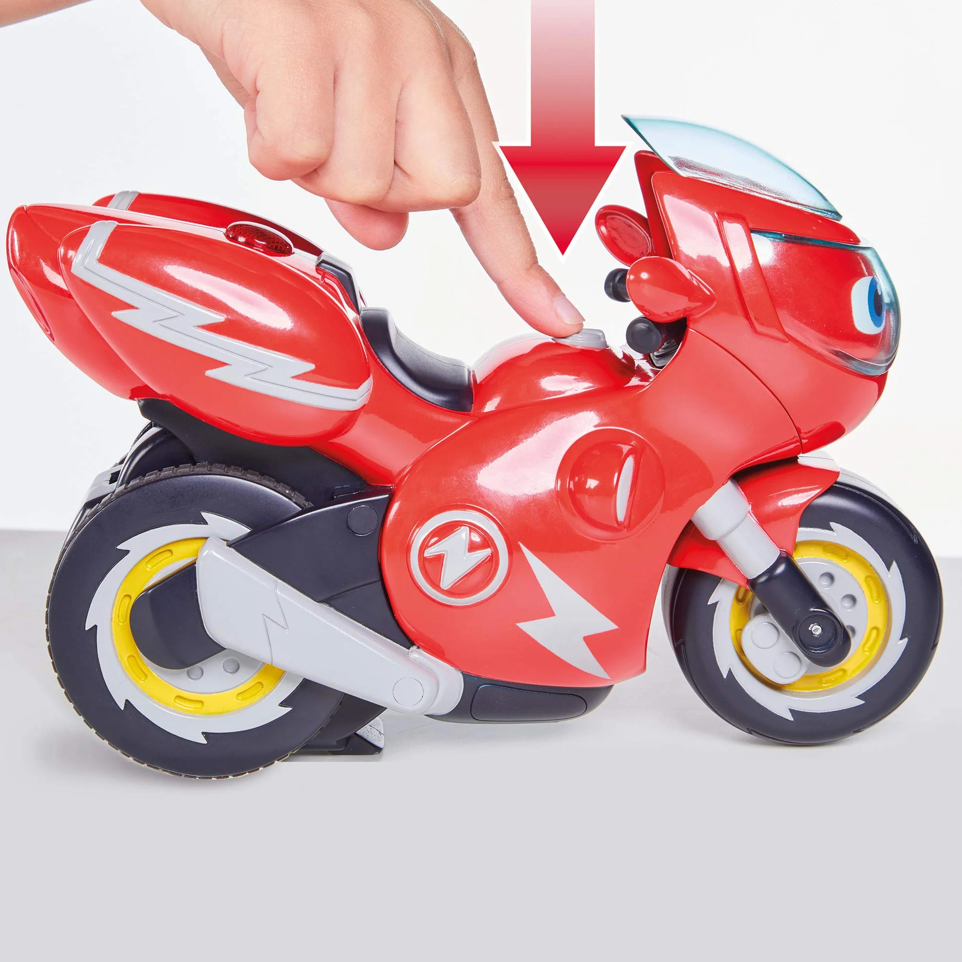 RC Turbo Trick Ricky, la moto acrobatica con telecomando fa ruote e sbalorditivi a 360 gradi, Ricky Zoom offre avventure perfette per i bambini in età prescolare e gli appassionati della serie!